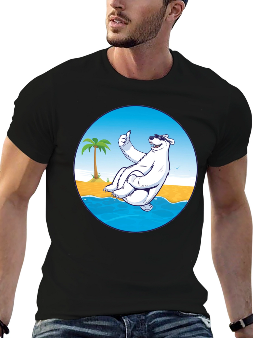 Cool Bear Graphic T-Shirt - Black