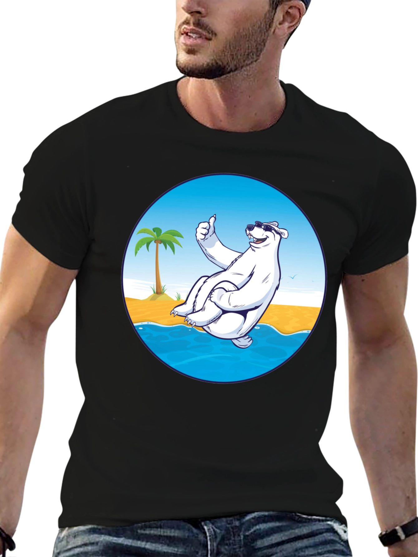 Cool Bear Graphic T-Shirt - Black