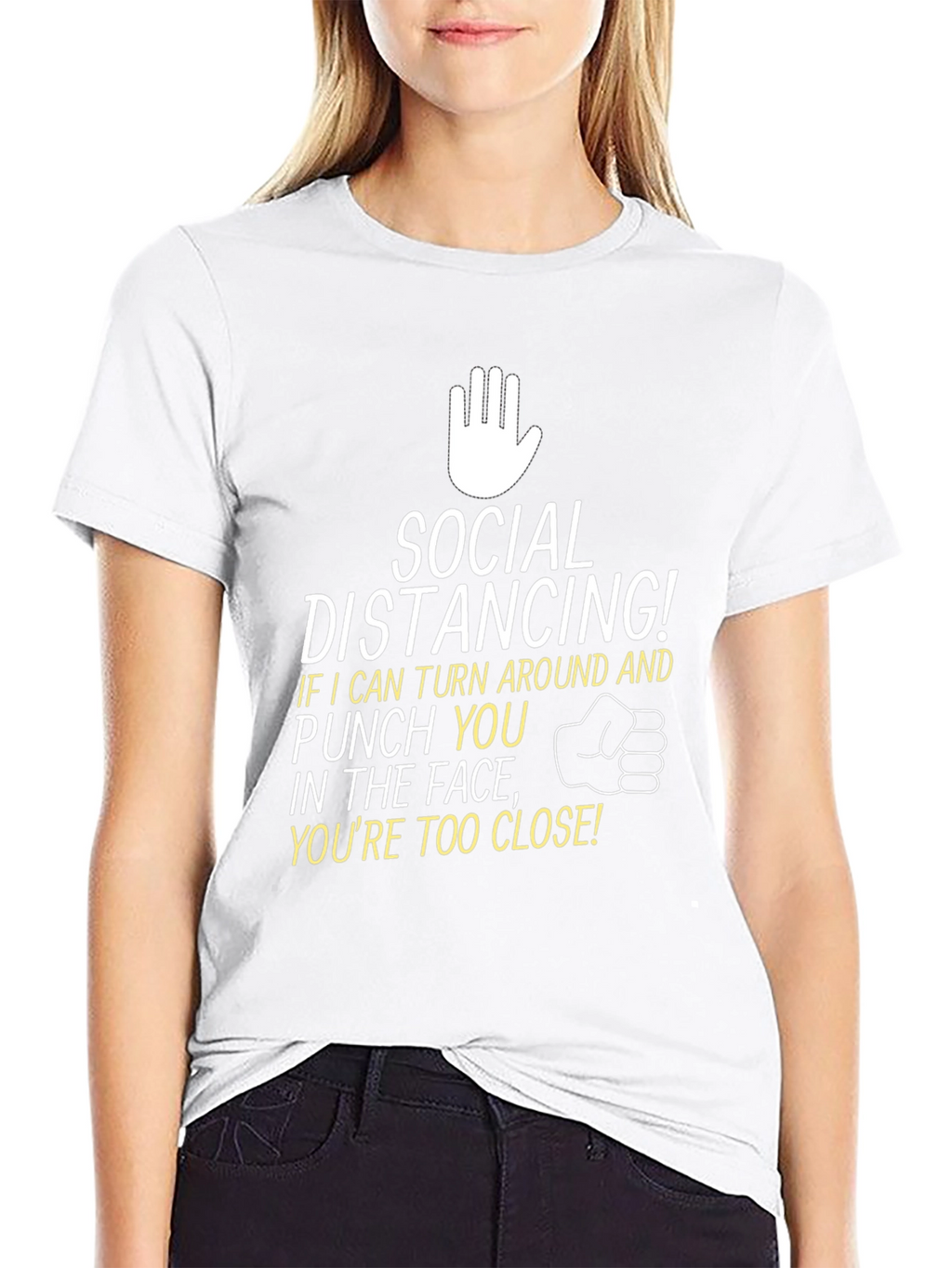 Social Distancing Punch You In The Face T-Shirt