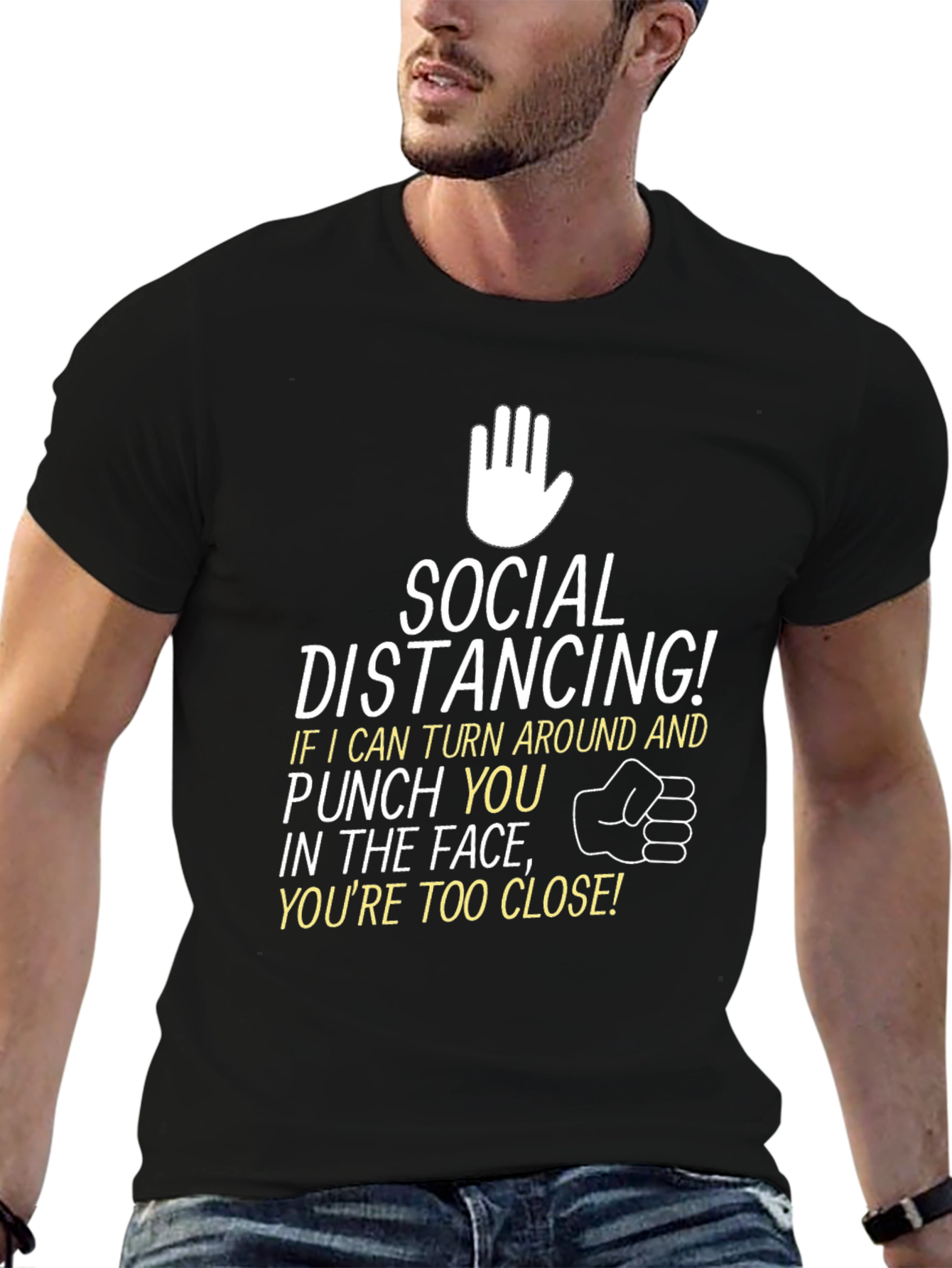 Social Distancing Punch You In The Face T-Shirt