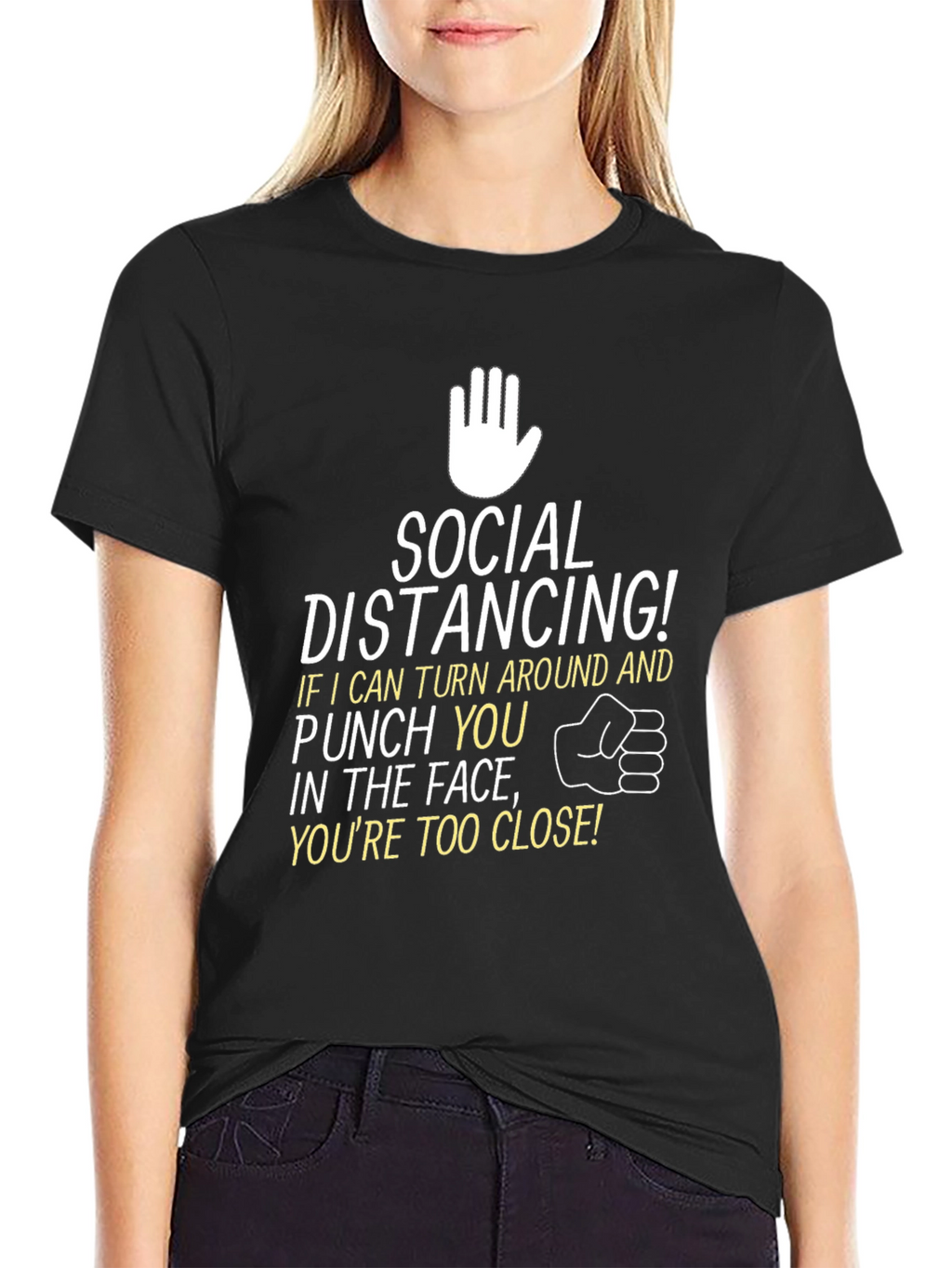 Social Distancing Punch You In The Face T-Shirt
