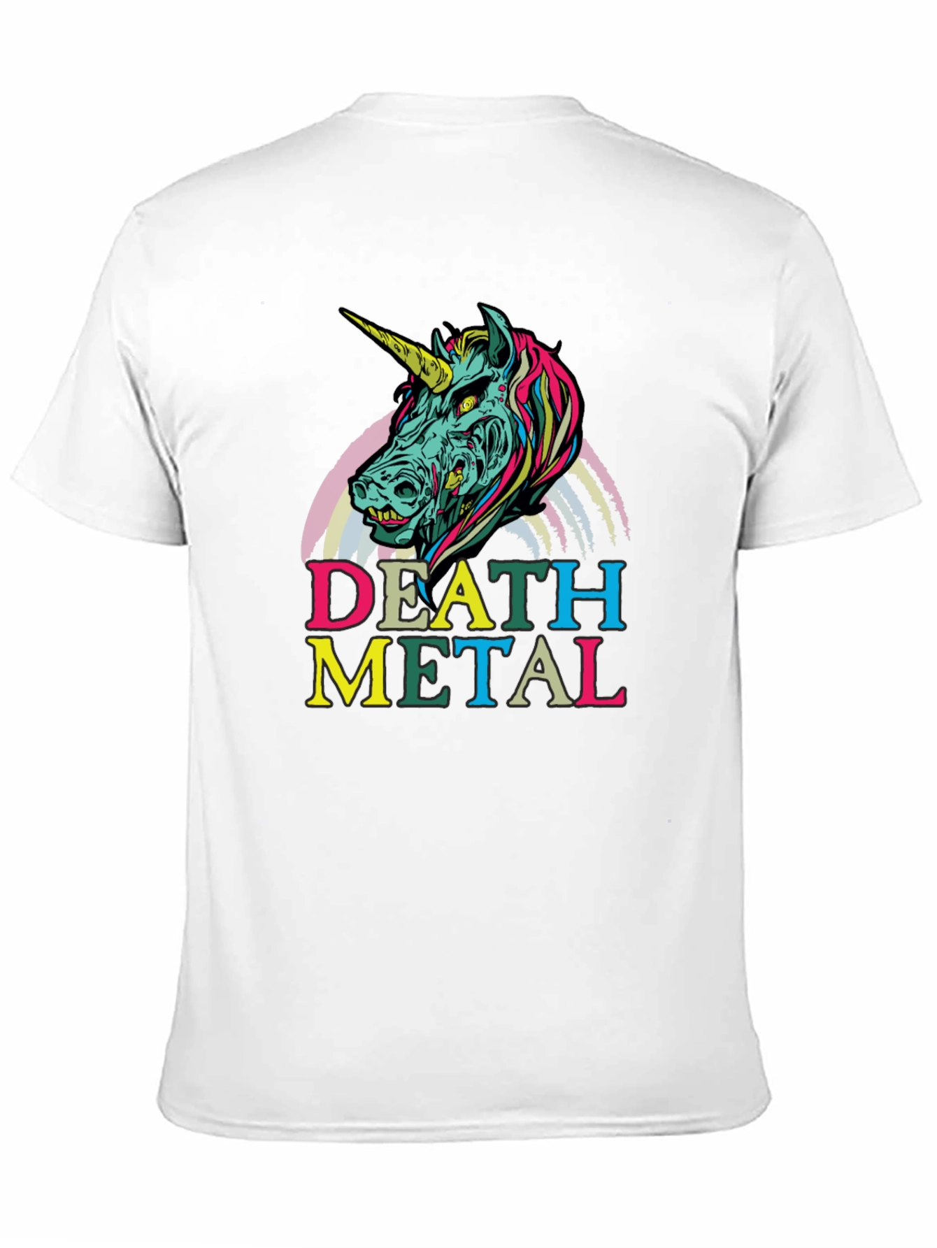 Death Metal Zombie Unicorn T-Shirt - Black Graphic Tee