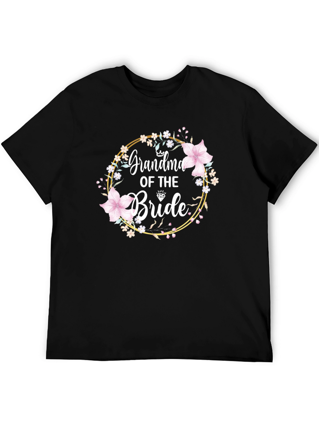 Grandma of the Bride Floral Wreath T-Shirt