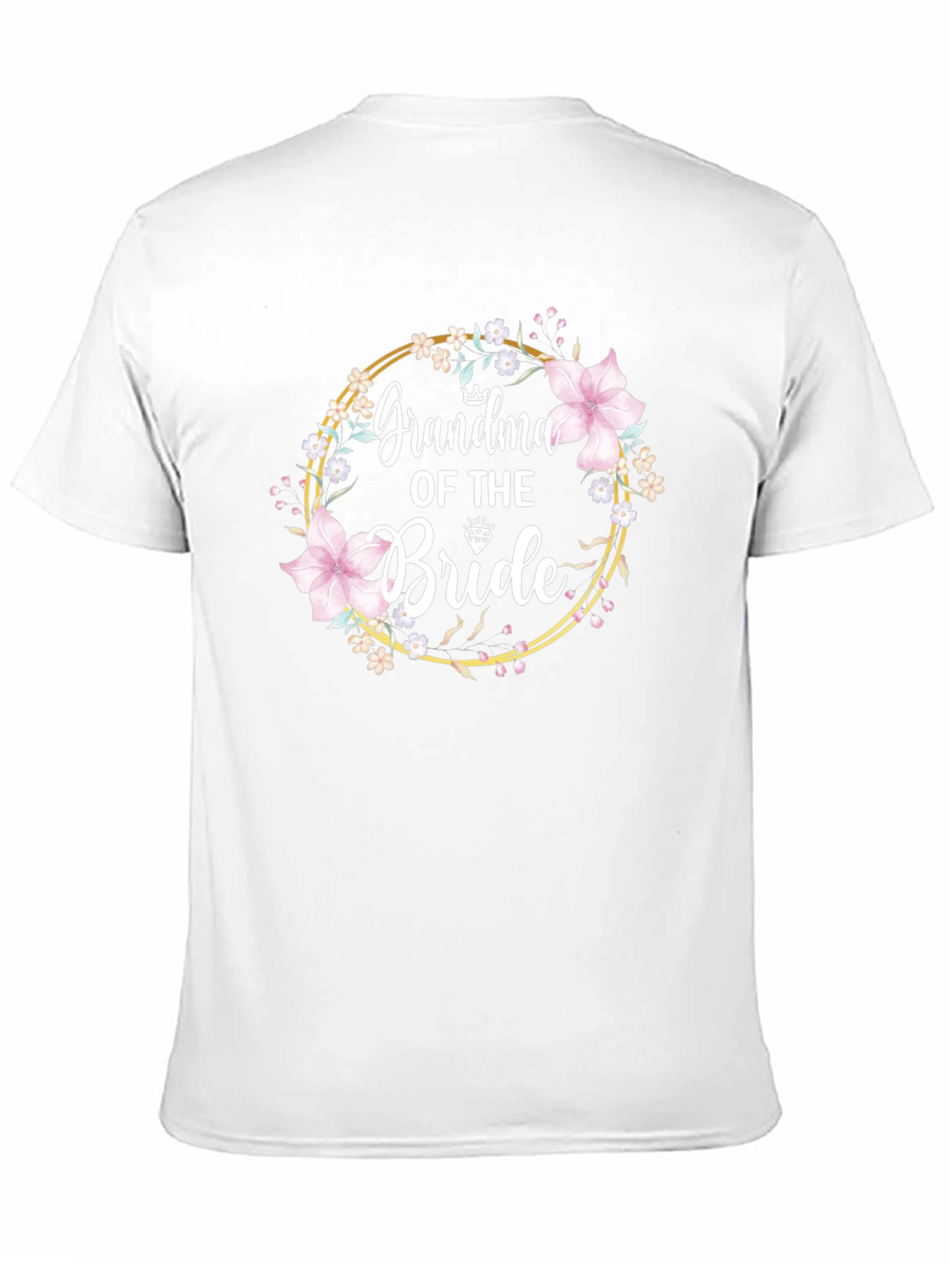 Grandma of the Bride Floral Wreath T-Shirt