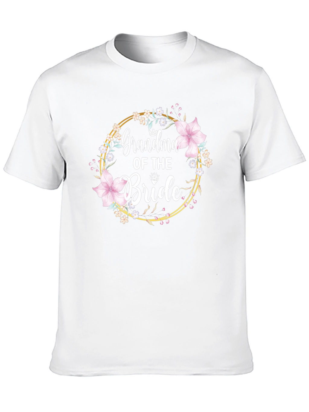 Grandma of the Bride Floral Wreath T-Shirt