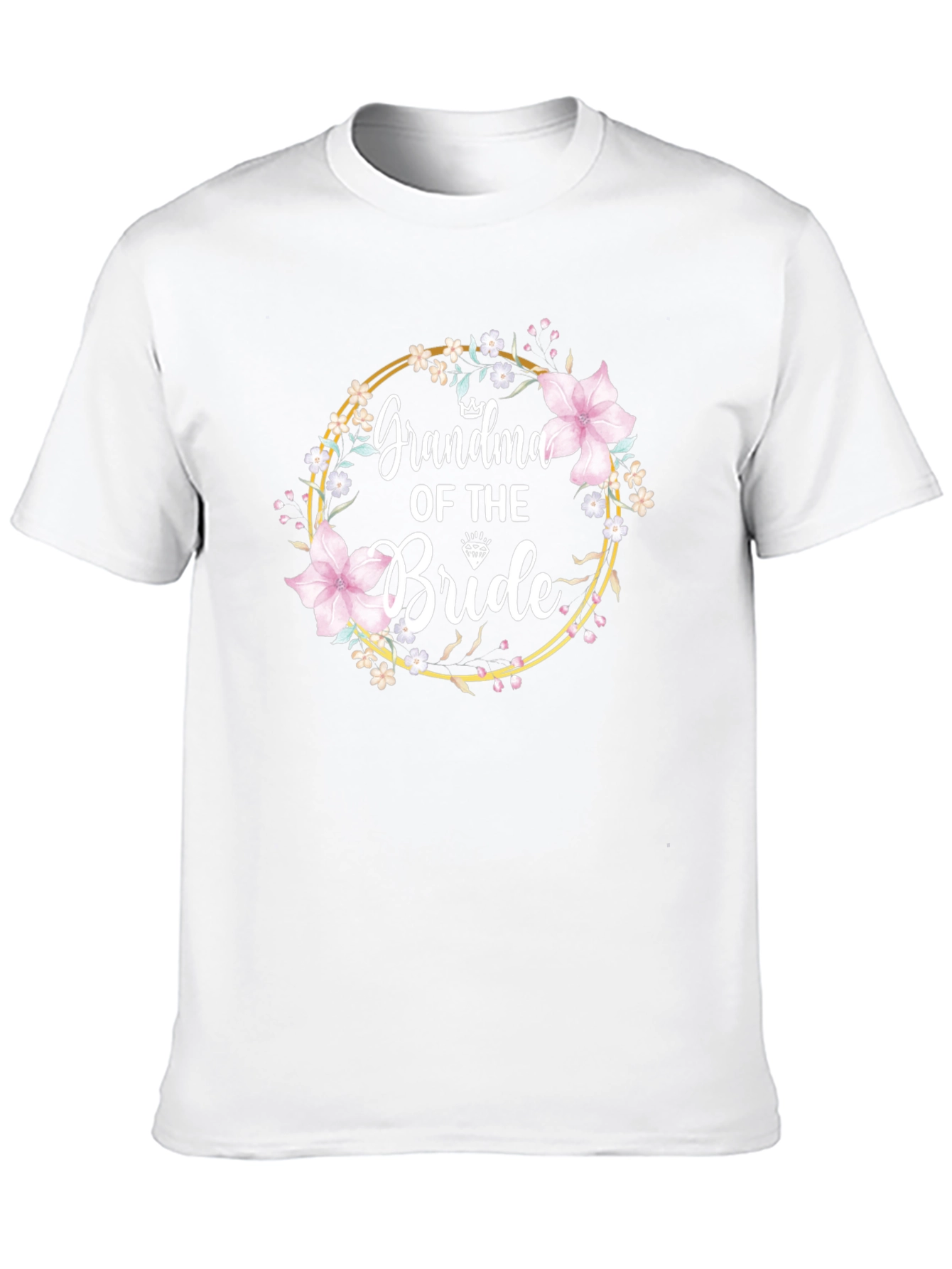 Grandma of the Bride Floral Wreath T-Shirt