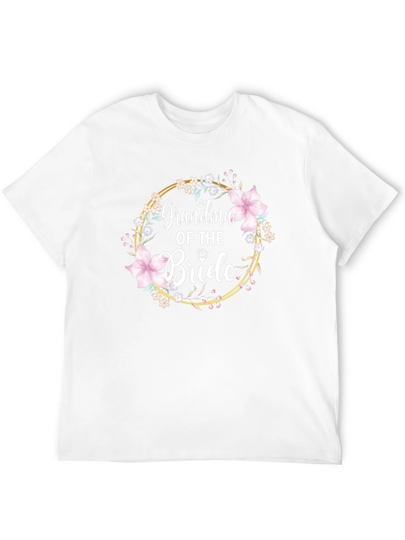 Grandma of the Bride Floral Wreath T-Shirt