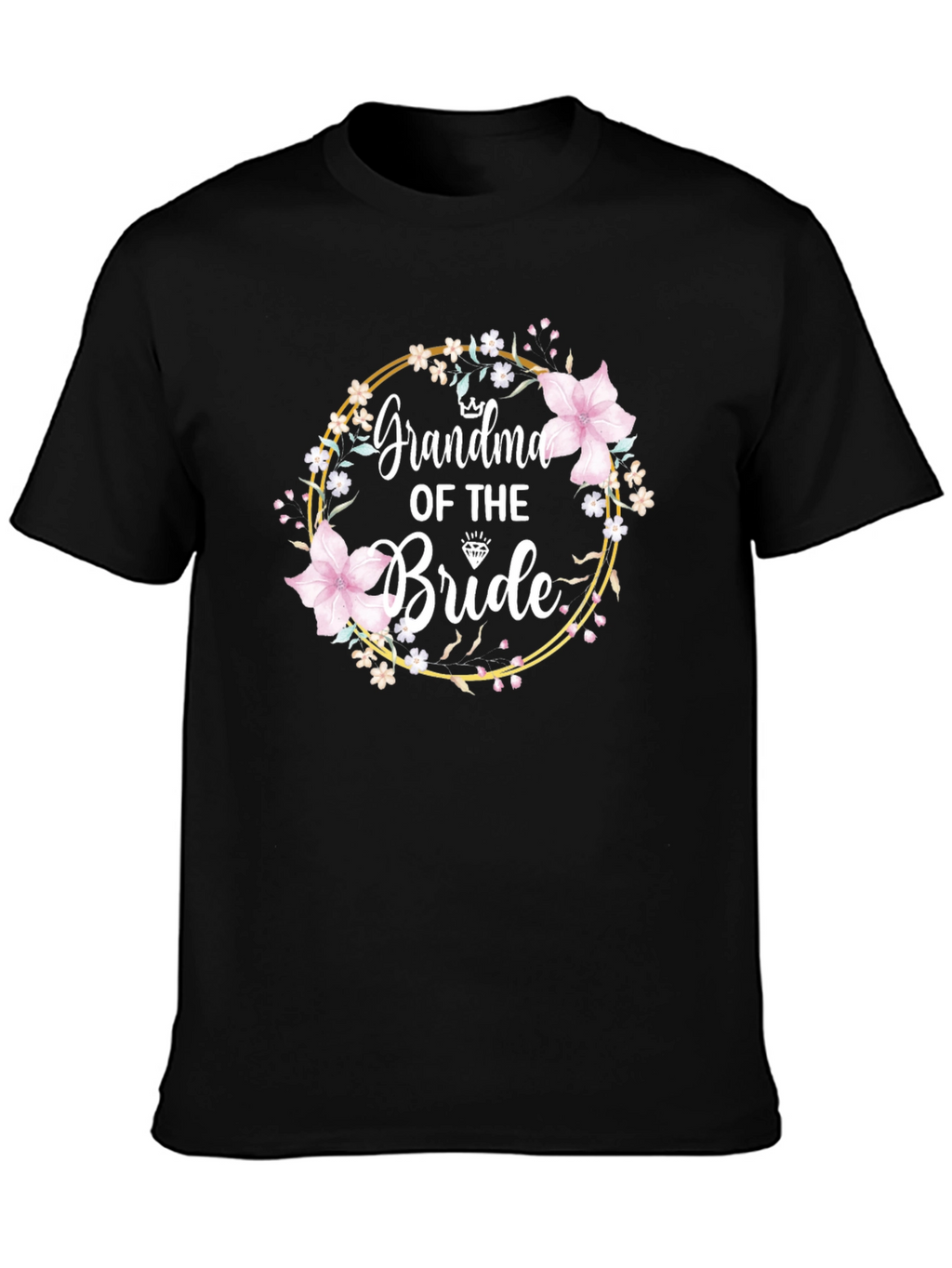 Grandma of the Bride Floral Wreath T-Shirt