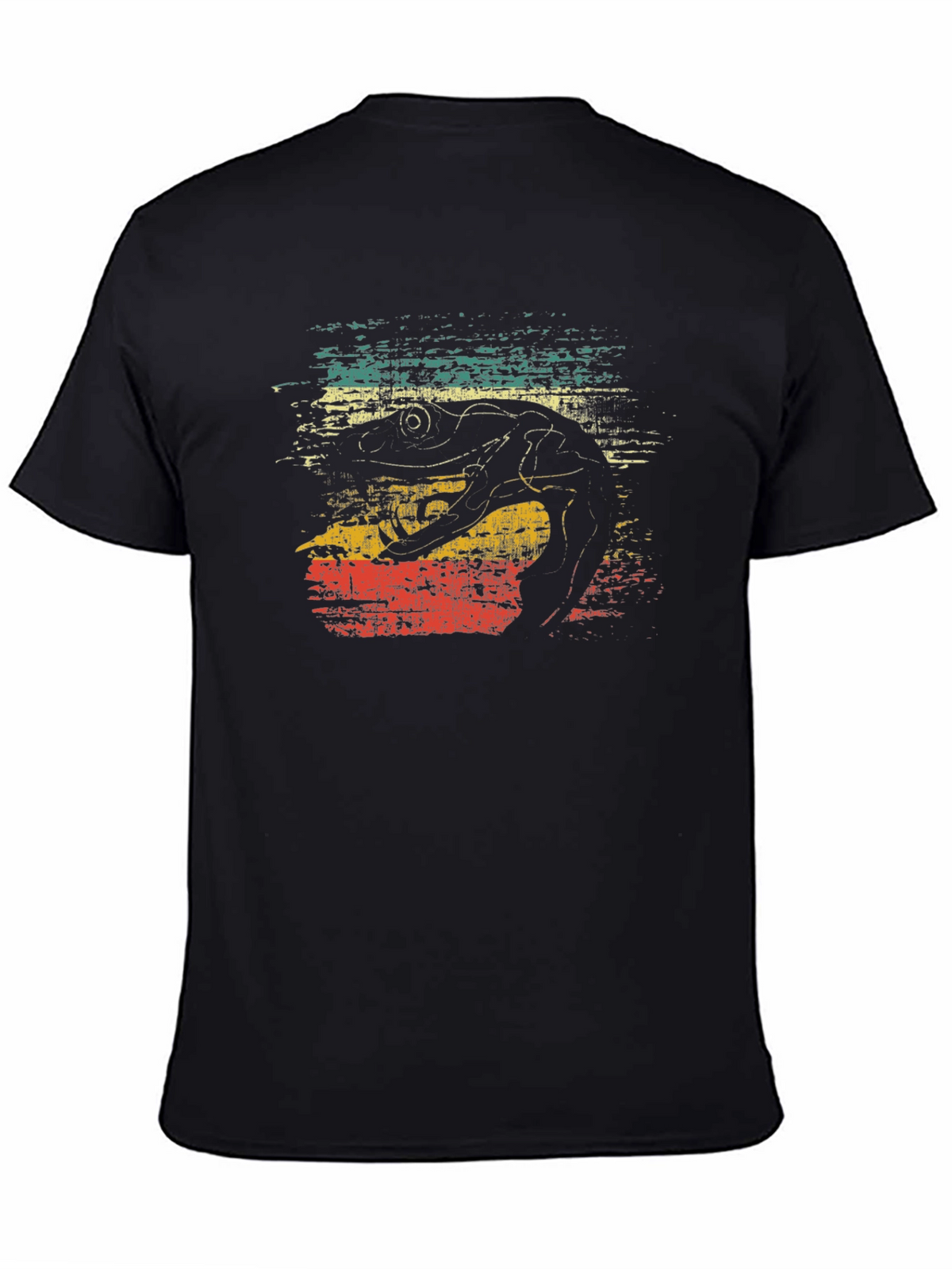 Retro Frog Graphic Tee - Black Short Sleeve T-Shirt