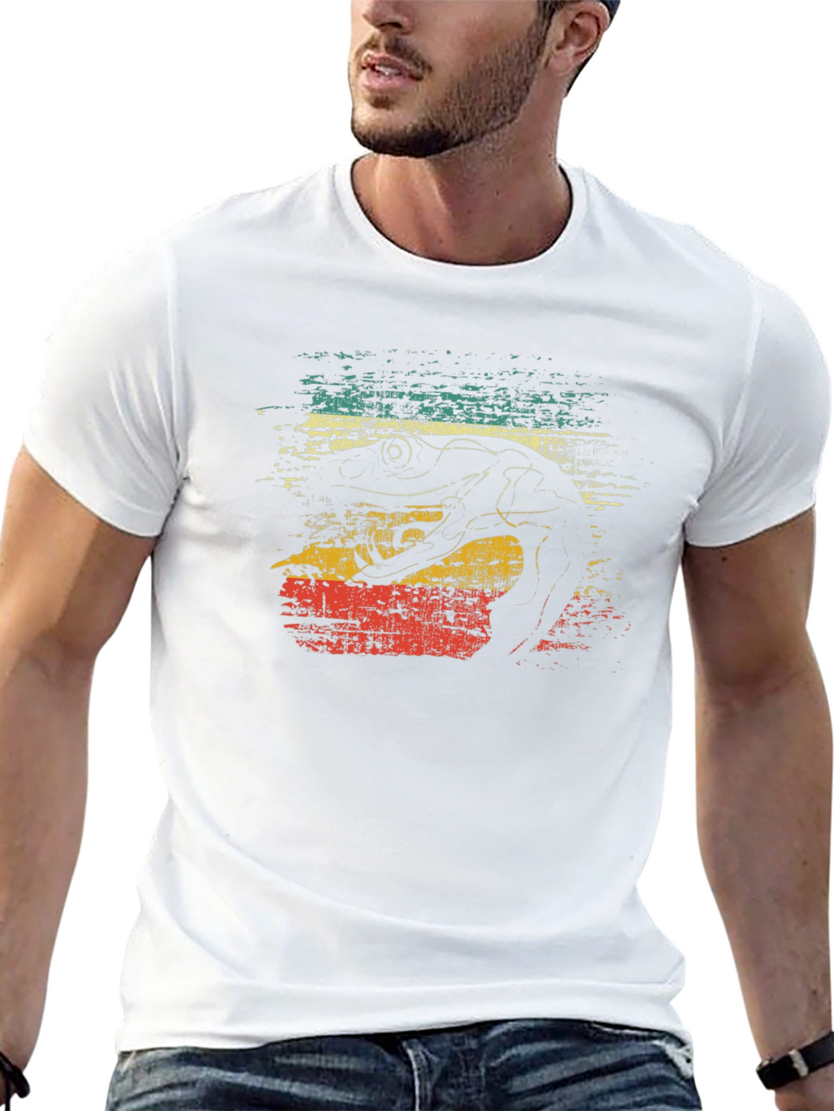 Retro Frog Graphic Tee - Black Short Sleeve T-Shirt