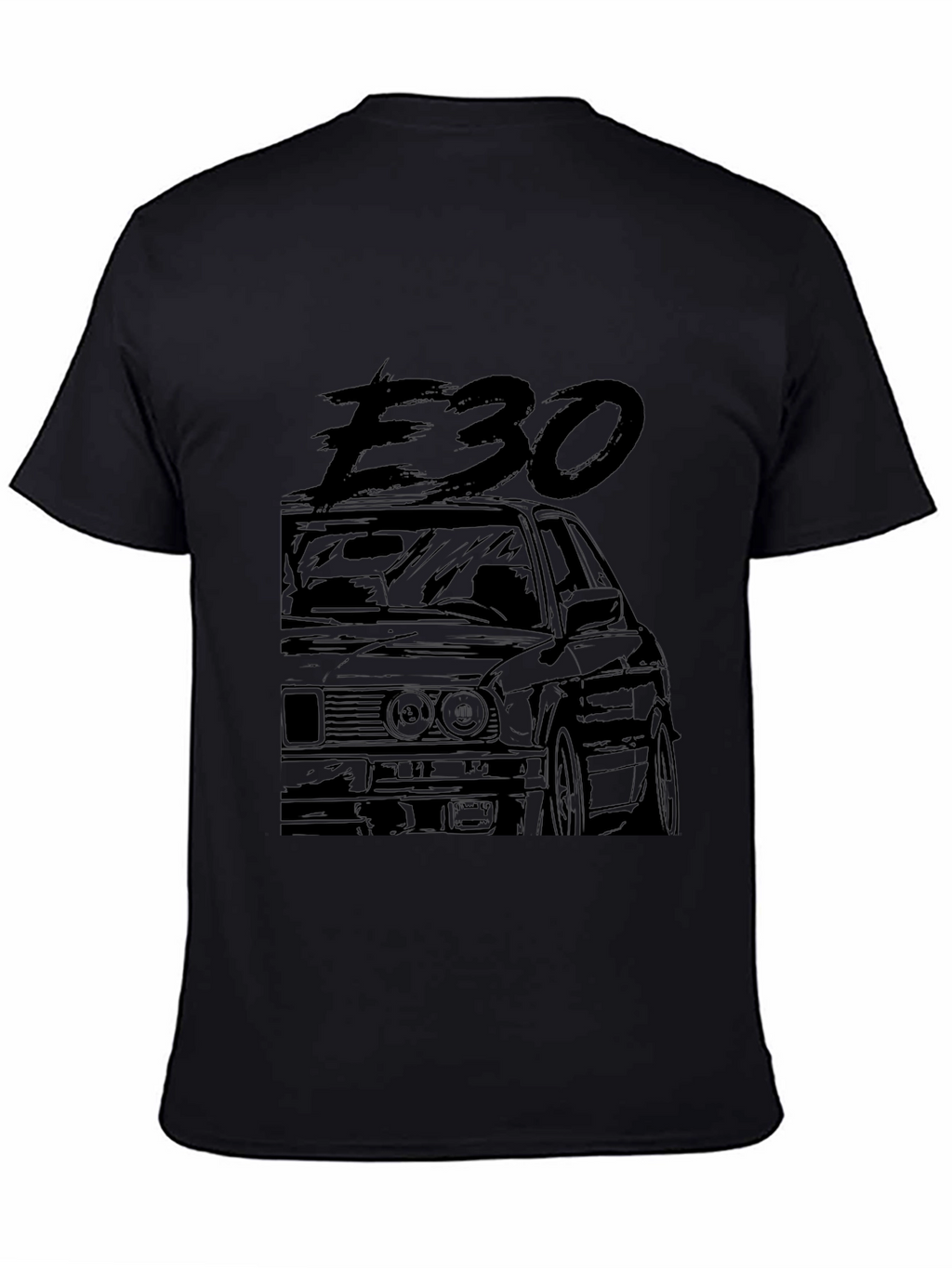 E30 Car Graphic Tee - Black