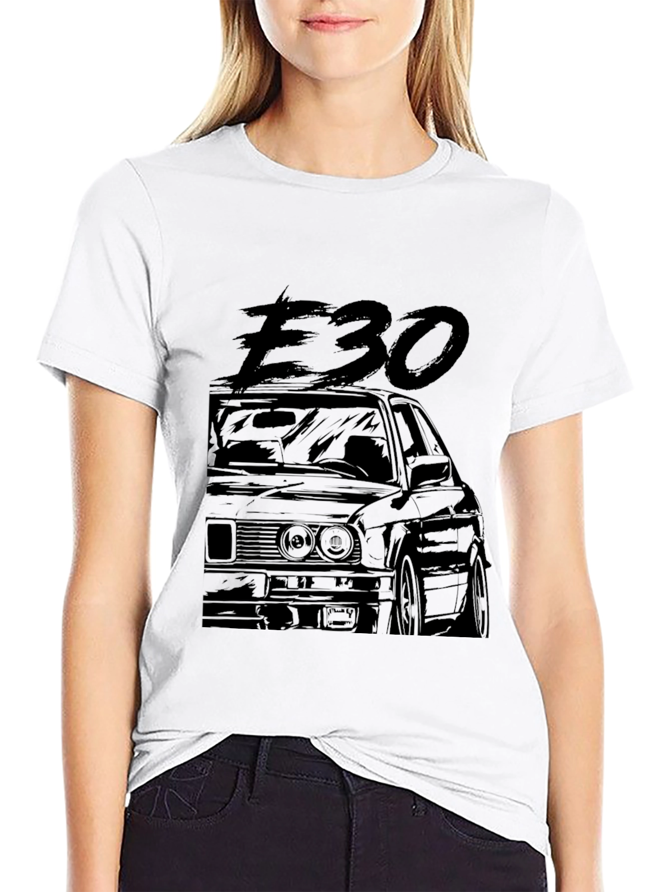 E30 Car Graphic Tee - Black