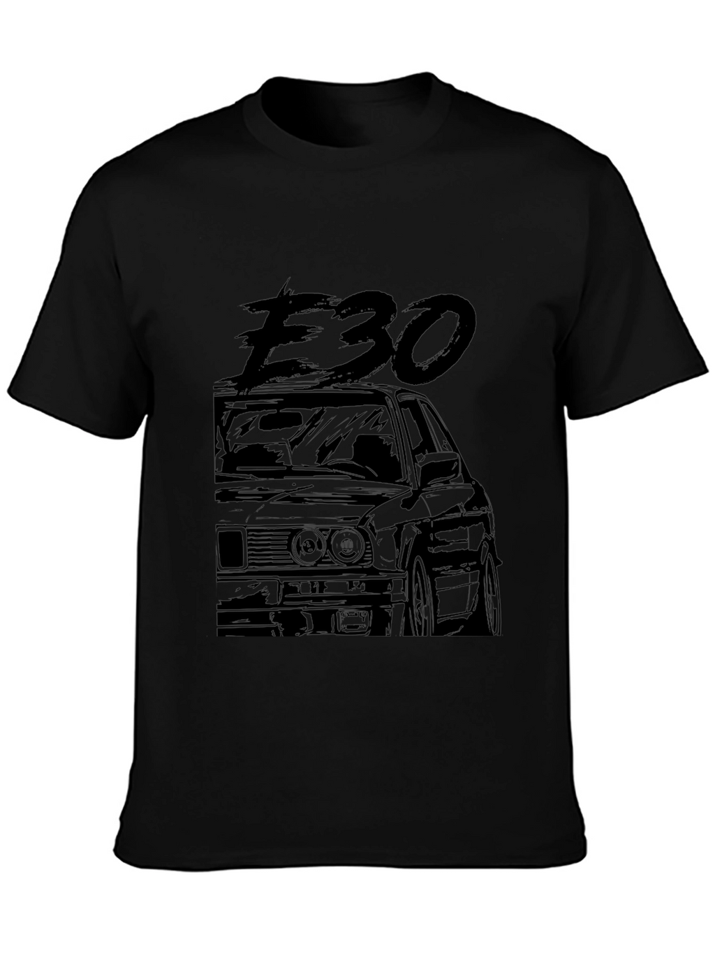E30 Car Graphic Tee - Black