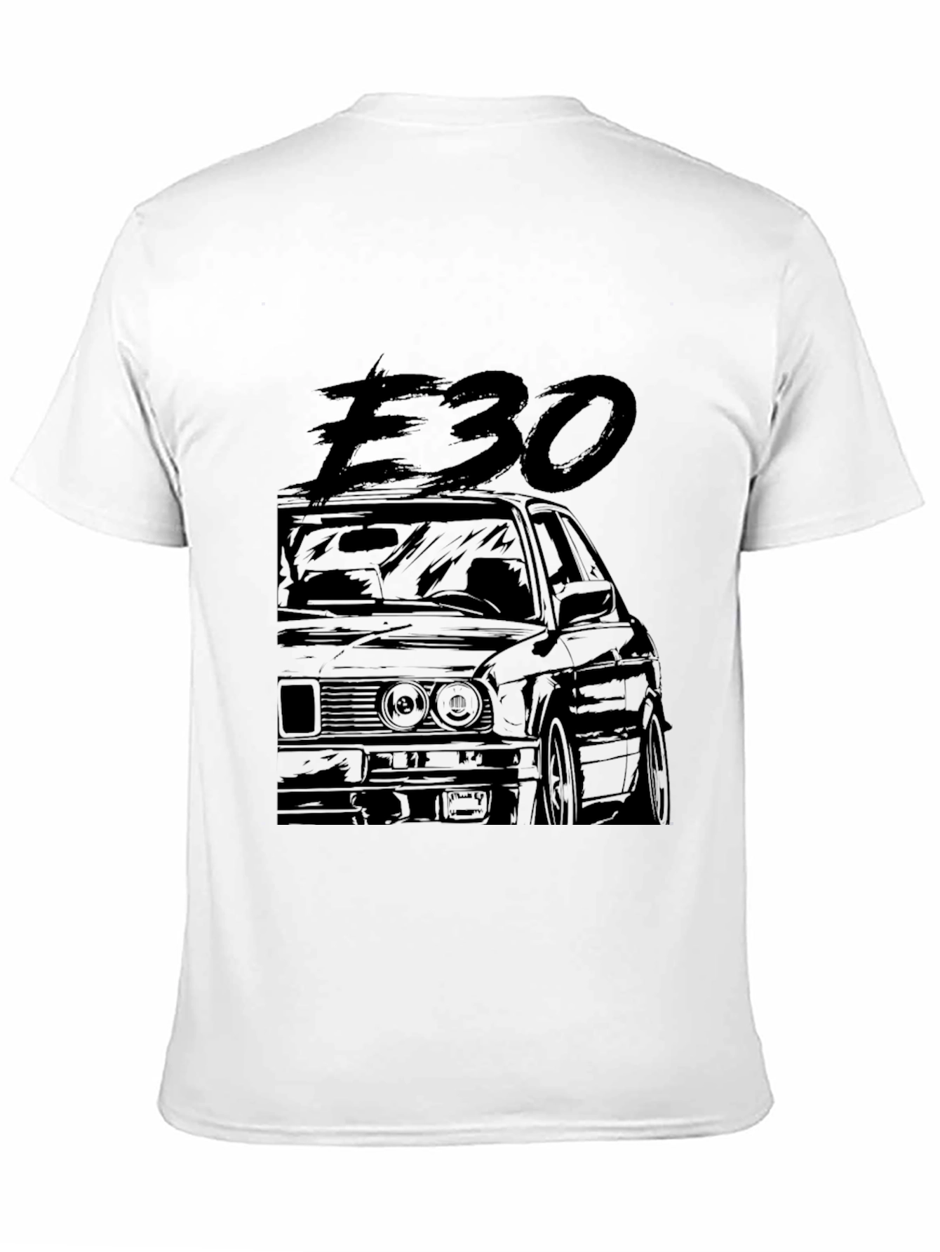 E30 Car Graphic Tee - Black