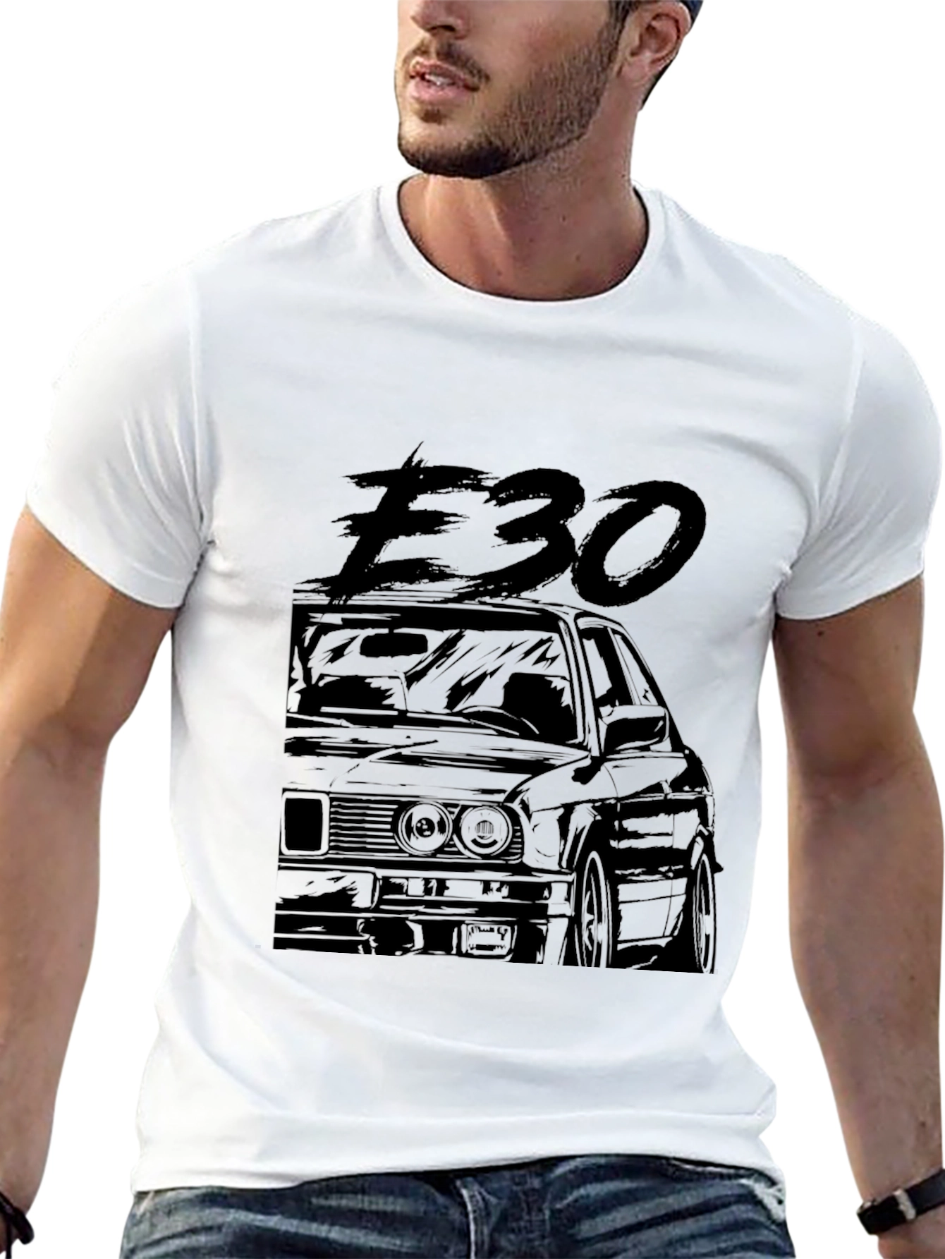 E30 Car Graphic Tee - Black