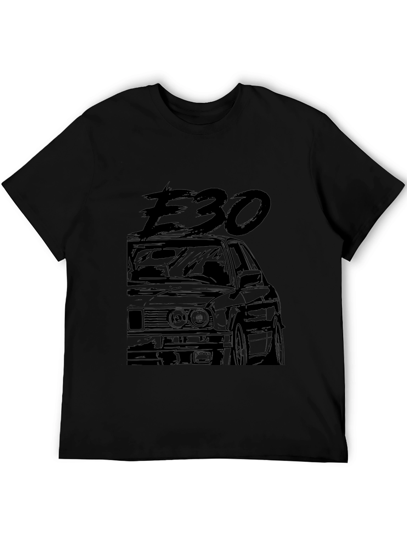 E30 Car Graphic Tee - Black