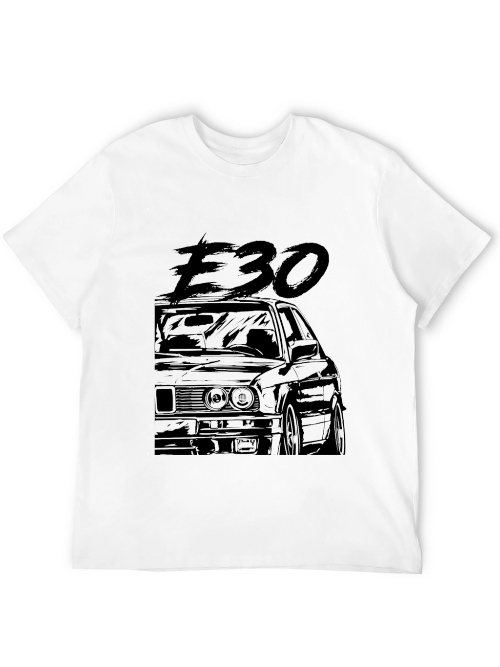 E30 Car Graphic Tee - Black