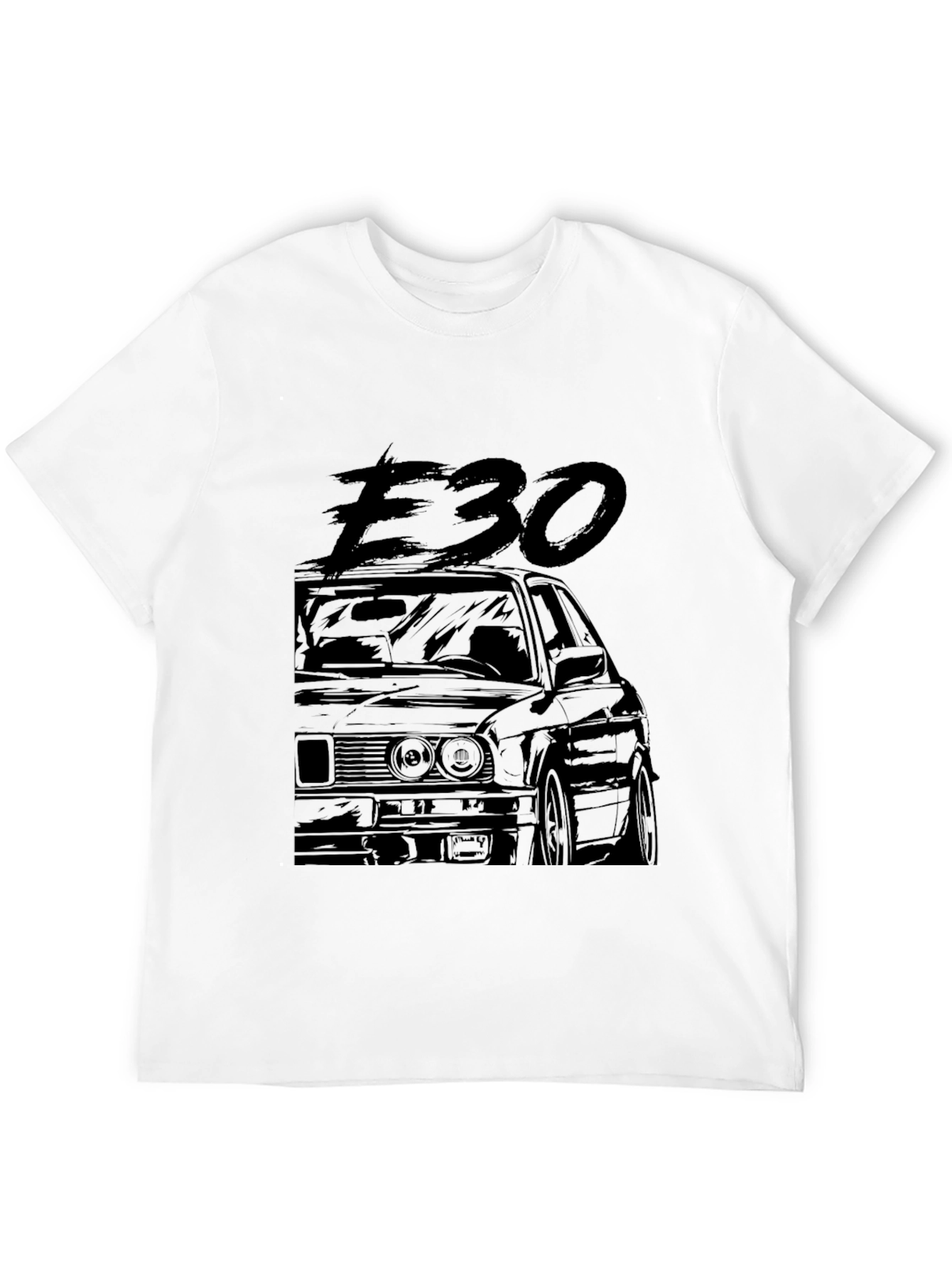 E30 Car Graphic Tee - Black