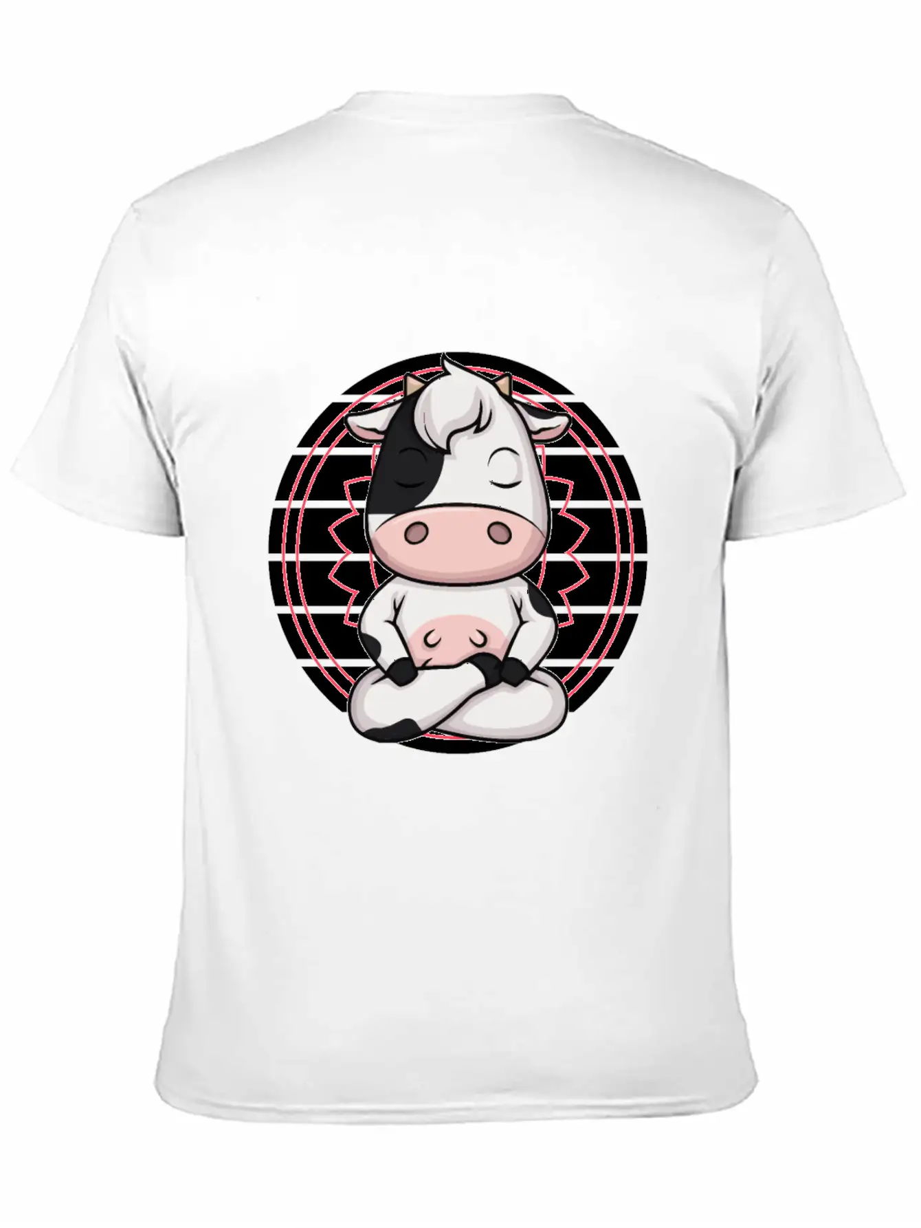 7 Chakra Mindfulness Meditation Cow Zen Relaxed Everyday Tee – Lightweight And Durable Cotton