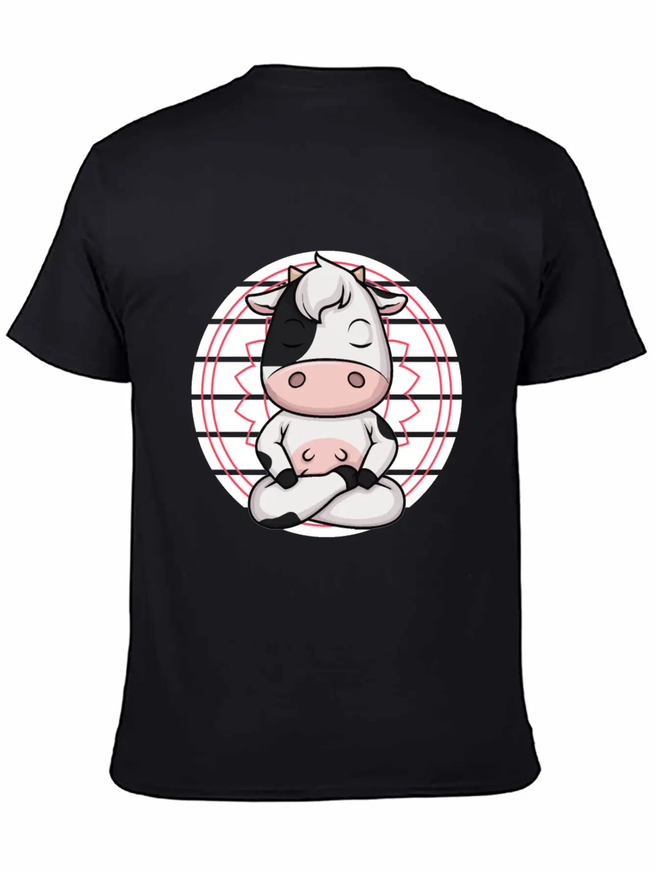 7 Chakra Mindfulness Meditation Cow Zen Relaxed Everyday Tee – Lightweight And Durable Cotton