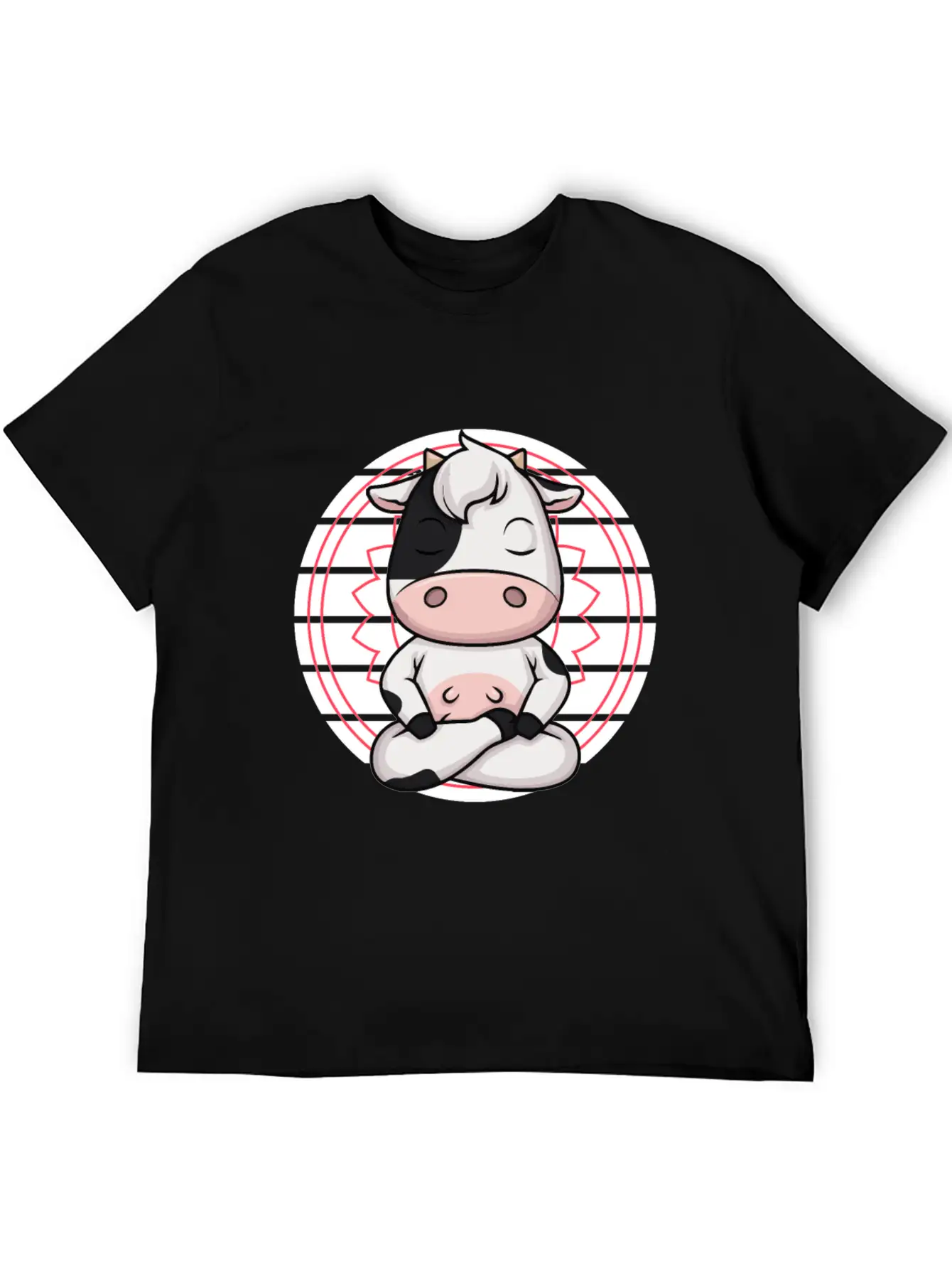 7 Chakra Mindfulness Meditation Cow Zen Relaxed Everyday Tee – Lightweight And Durable Cotton