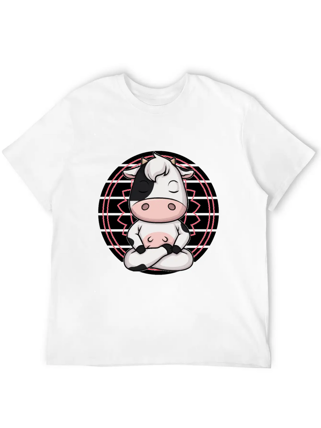 7 Chakra Mindfulness Meditation Cow Zen Relaxed Everyday Tee – Lightweight And Durable Cotton