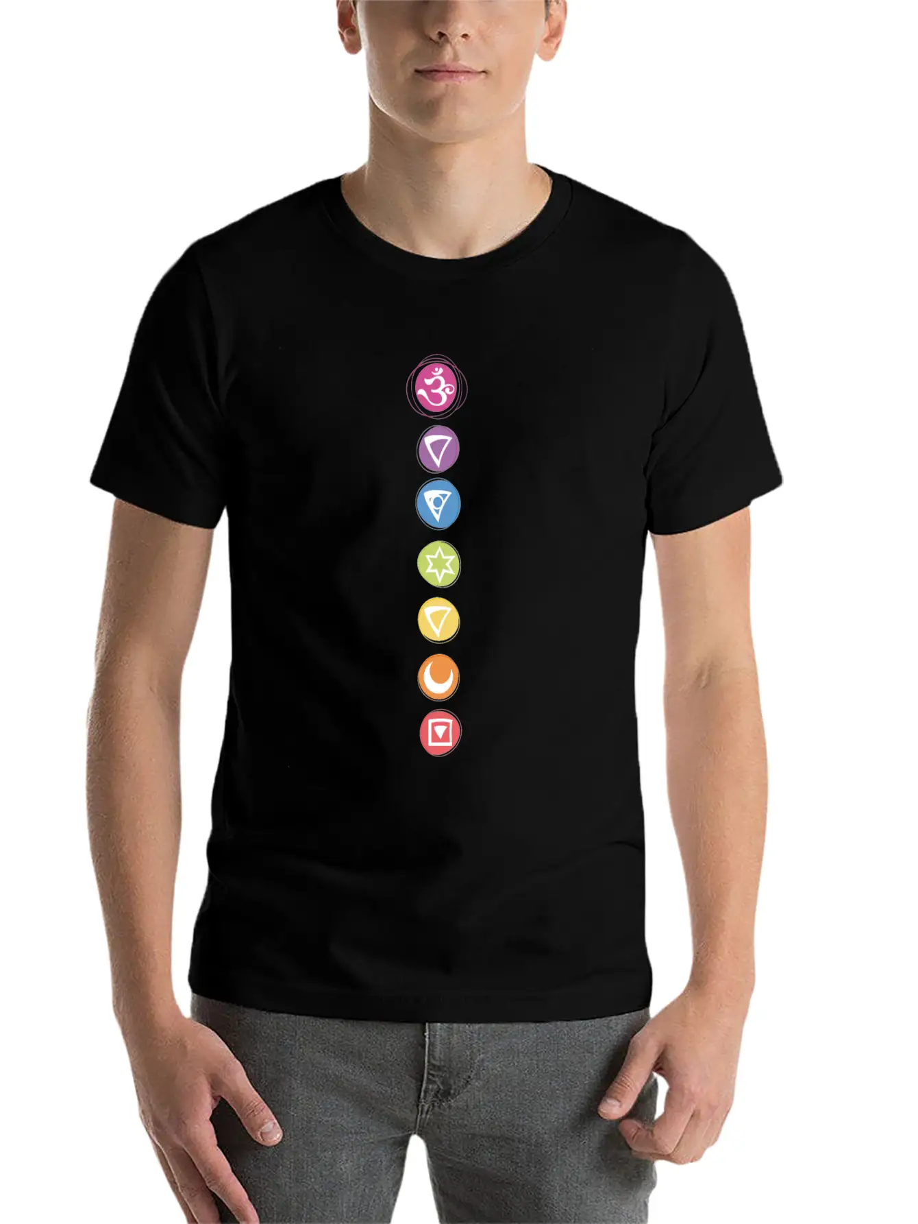 7 Chakras Kundalini Energy Symbols Classic Cotton Tee – Unisex Comfort For Any Season