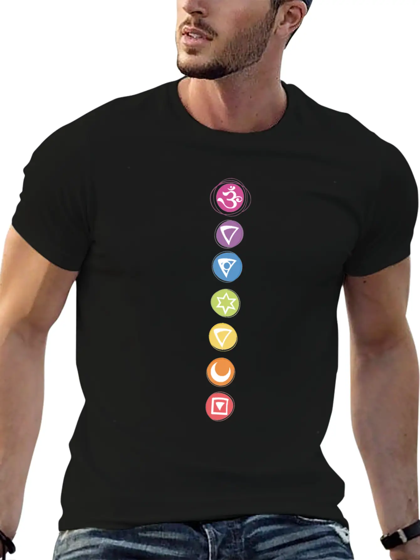 7 Chakras Kundalini Energy Symbols Classic Cotton Tee – Unisex Comfort For Any Season