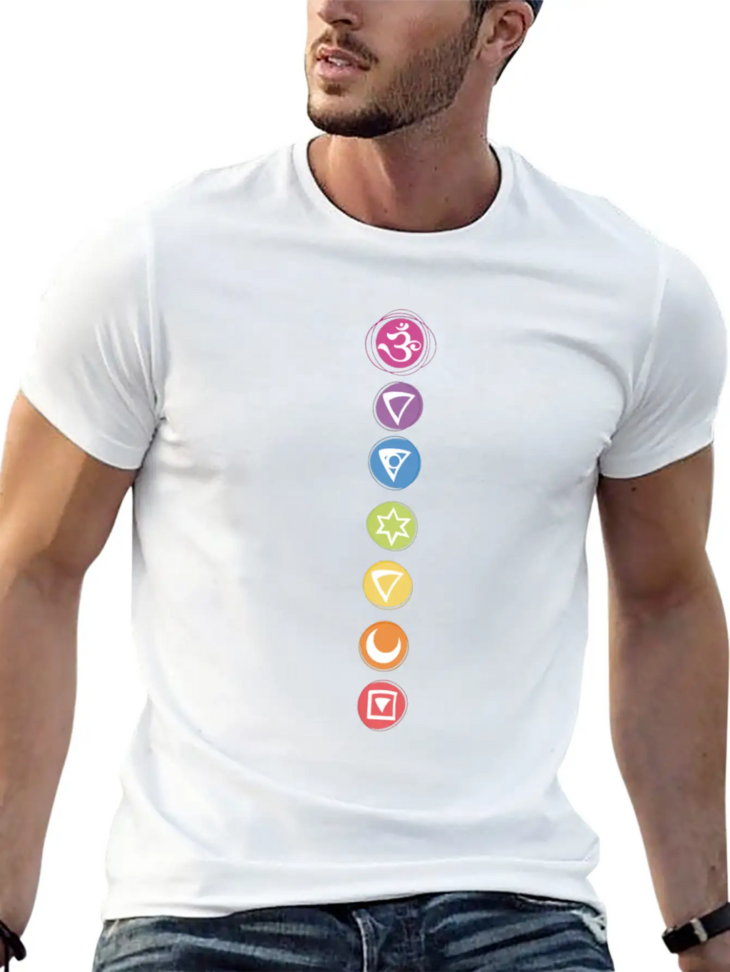 7 Chakras Kundalini Energy Symbols Classic Cotton Tee – Unisex Comfort For Any Season
