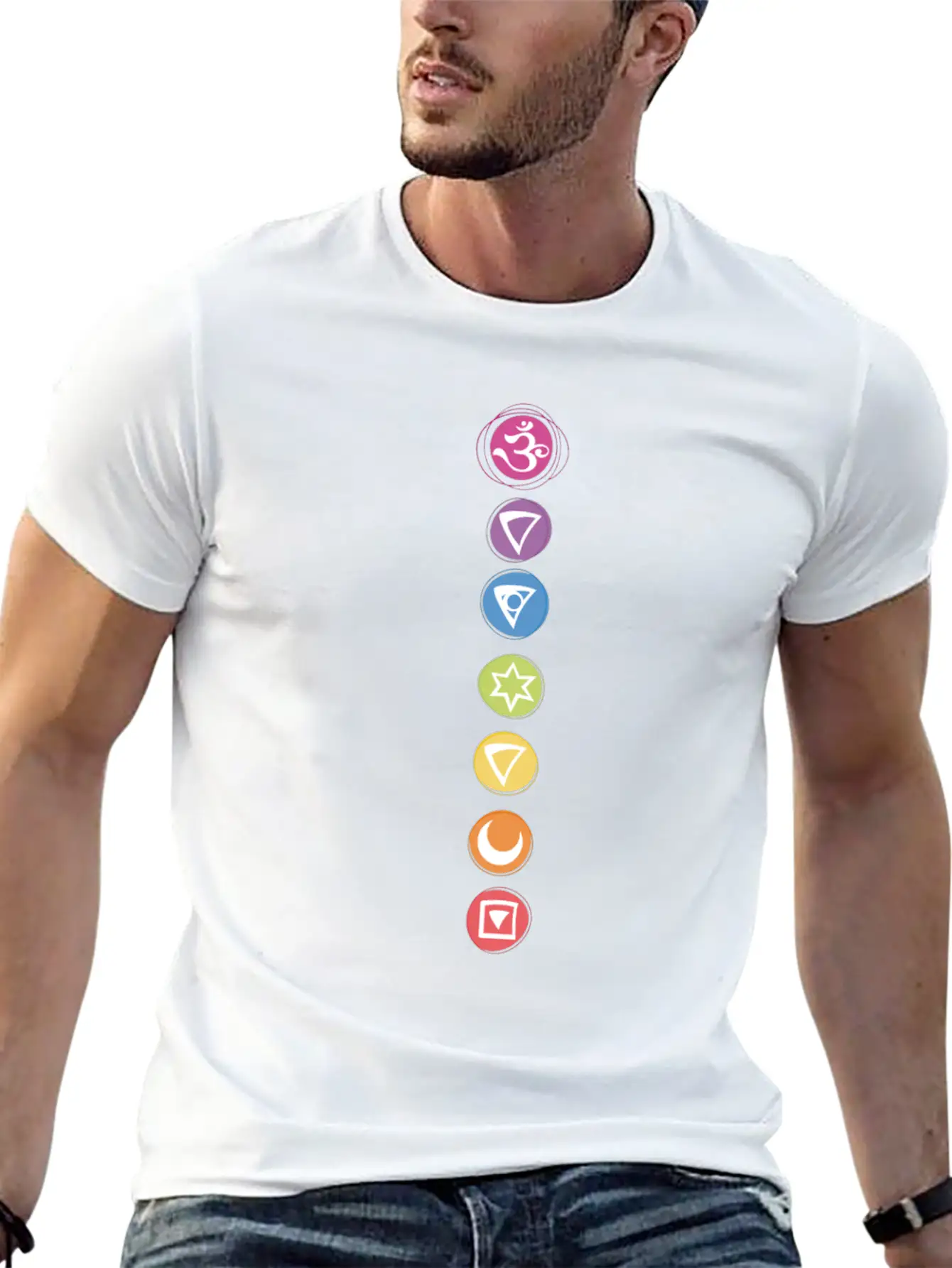 7 Chakras Kundalini Energy Symbols Classic Cotton Tee – Unisex Comfort For Any Season
