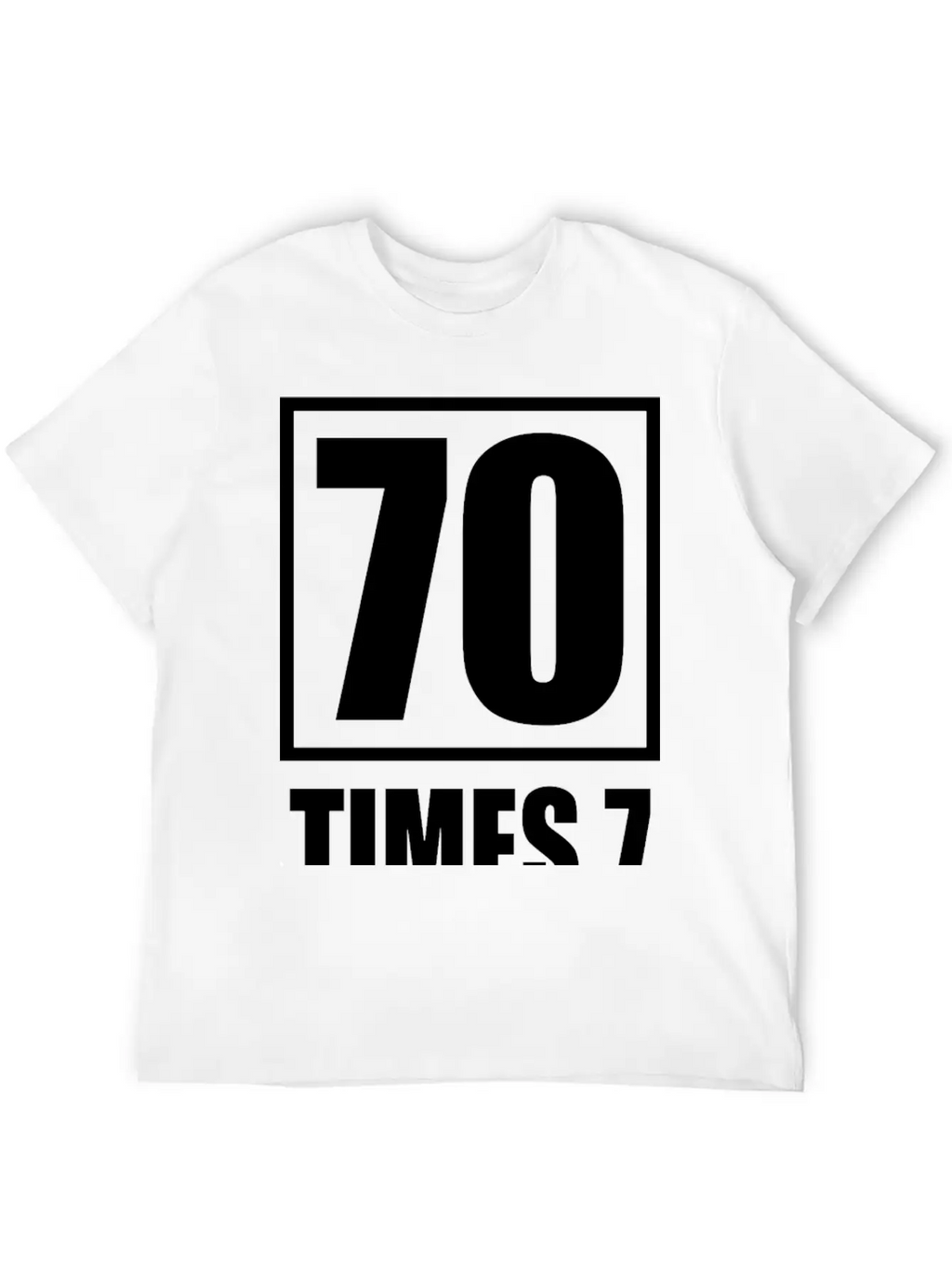 70 Times 7 (dark) Essential Cotton Tee For Daily Outfits – Unisex Style