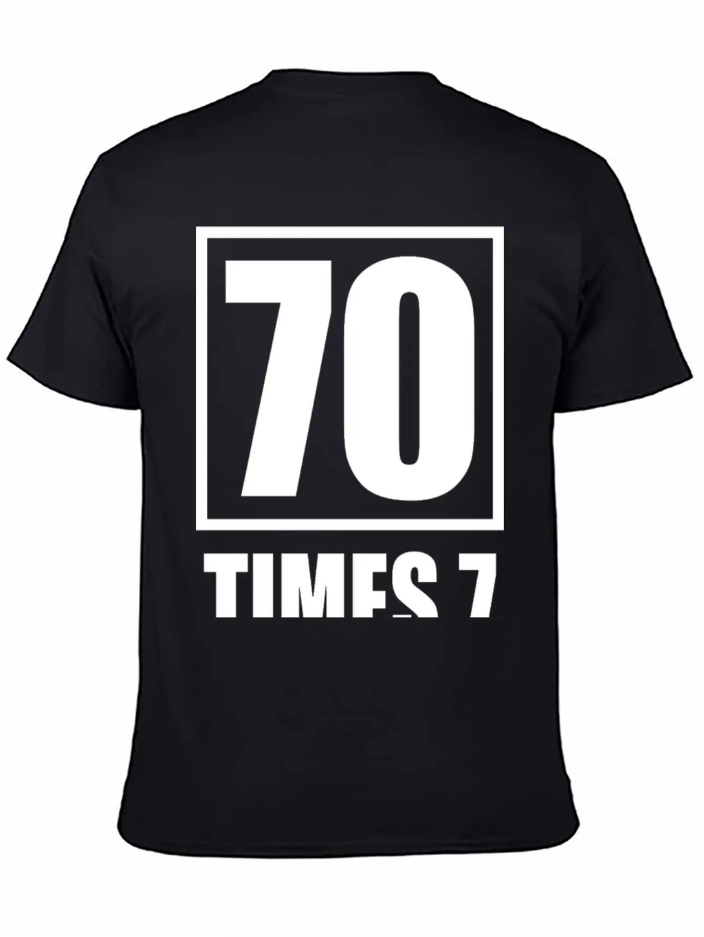 70 Times 7 (dark) Essential Cotton Tee For Daily Outfits – Unisex Style