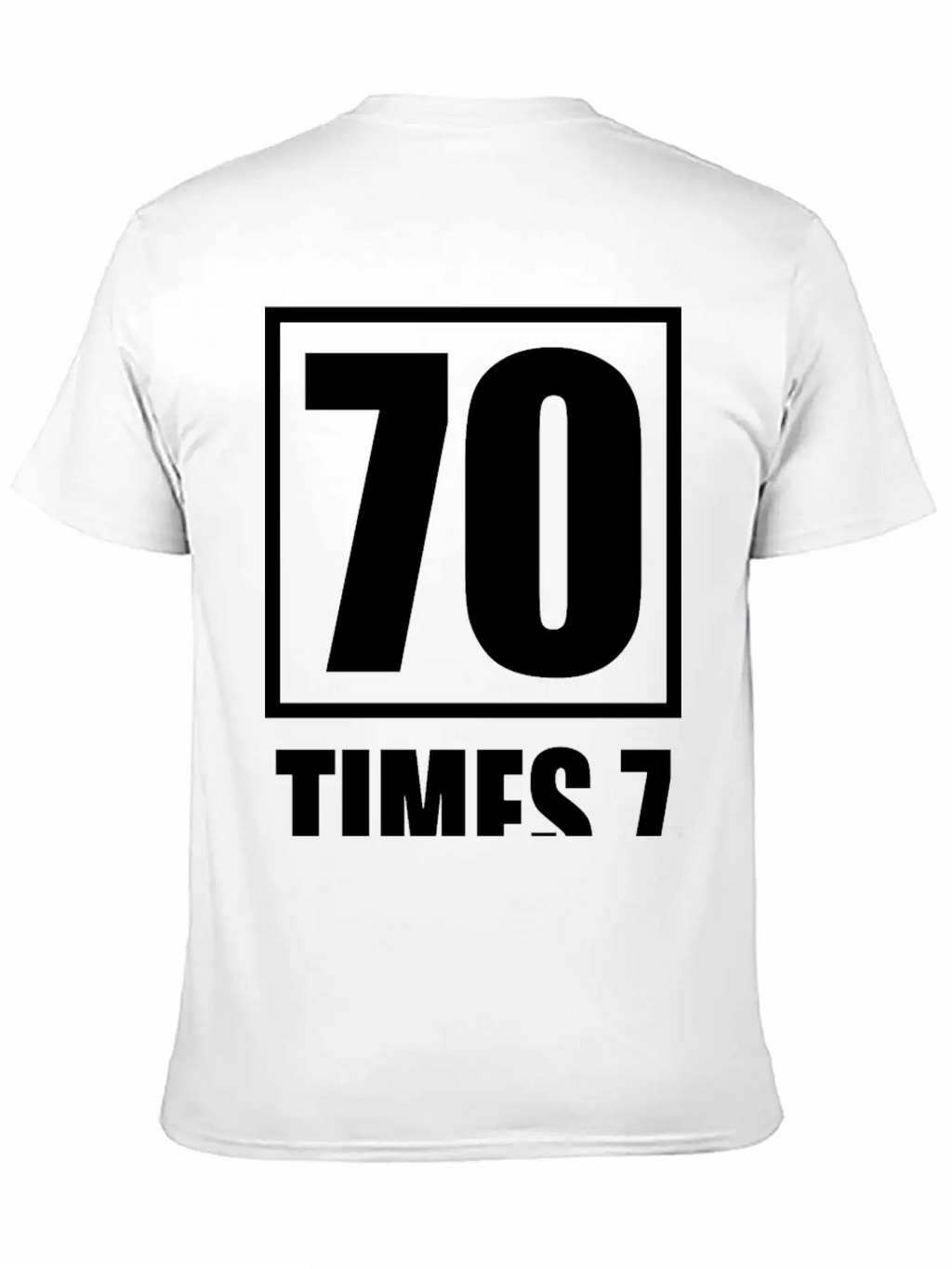 70 Times 7 (dark) Essential Cotton Tee For Daily Outfits – Unisex Style