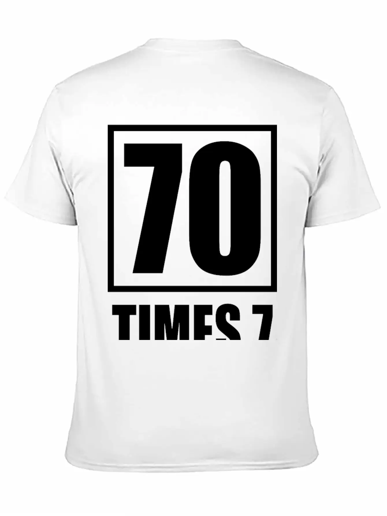 70 Times 7 (dark) Essential Cotton Tee For Daily Outfits – Unisex Style
