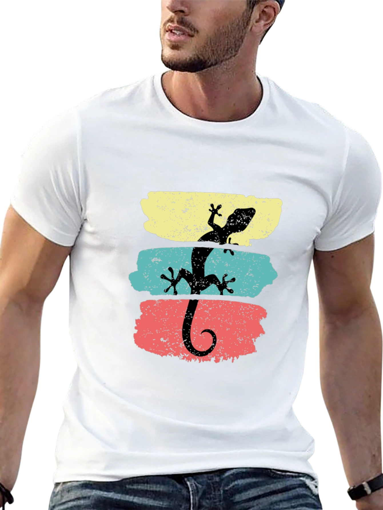 Retro Lizard Graphic T-Shirt - Cool Animal Tee