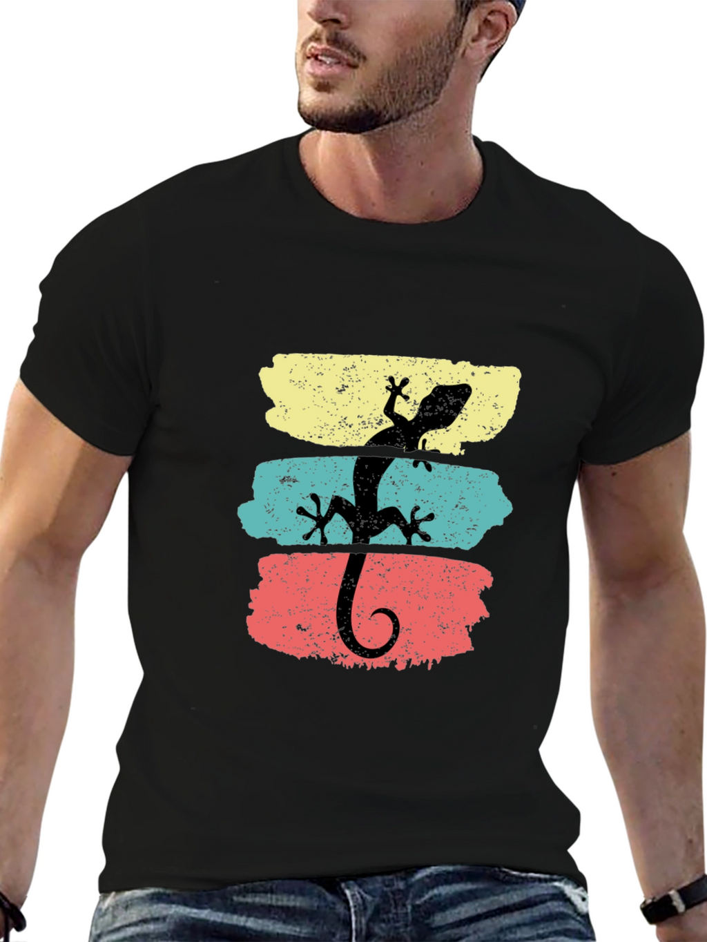 Retro Lizard Graphic T-Shirt - Cool Animal Tee