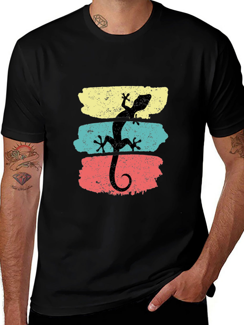Retro Lizard Graphic T-Shirt - Cool Animal Tee