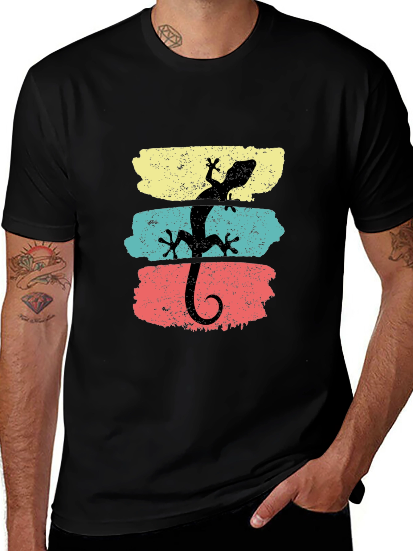 Retro Lizard Graphic T-Shirt - Cool Animal Tee