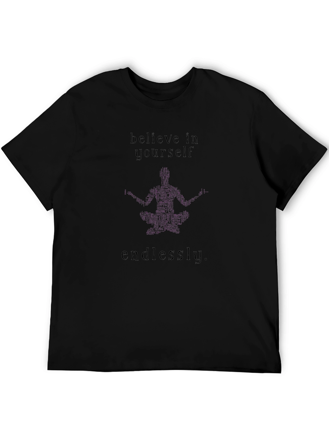 Believe in Yourself Graphic Tee - Black Cotton Comfort