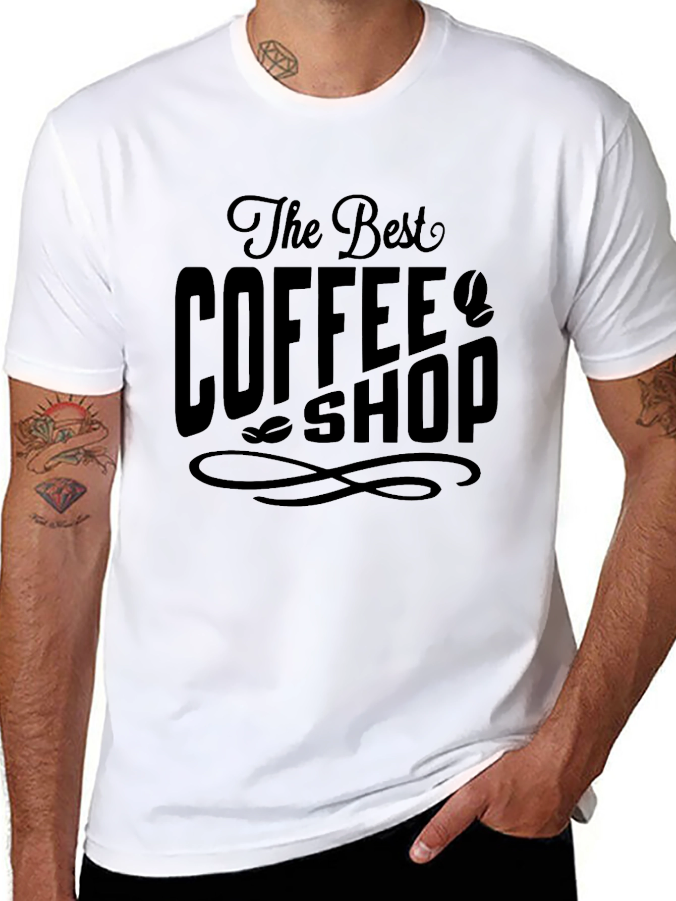 The Best Coffee Shop Black Graphic T-Shirt
