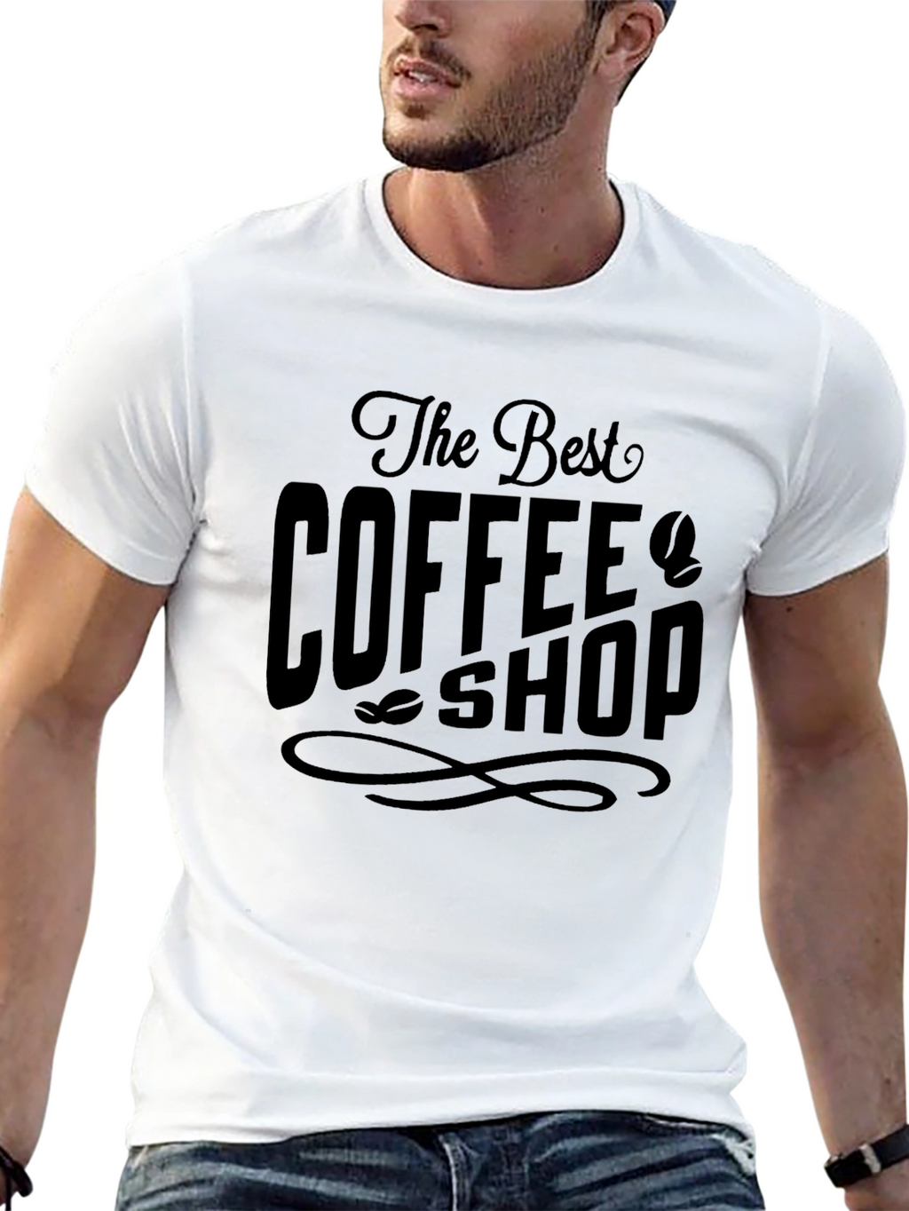 The Best Coffee Shop Black Graphic T-Shirt