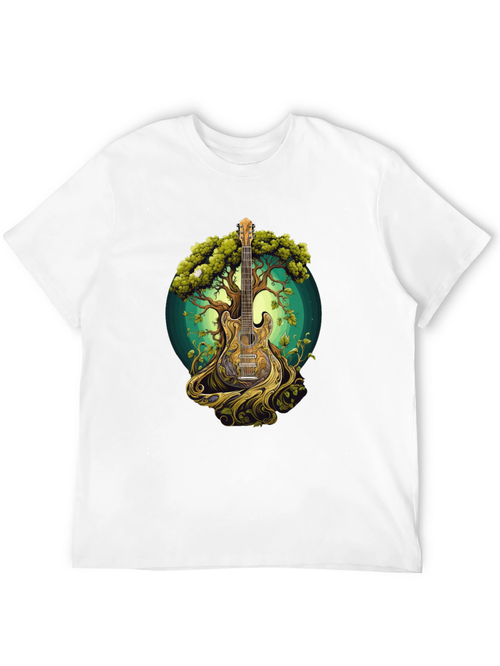 Guitar Tree Graphic Tee - Music & Nature Inspired