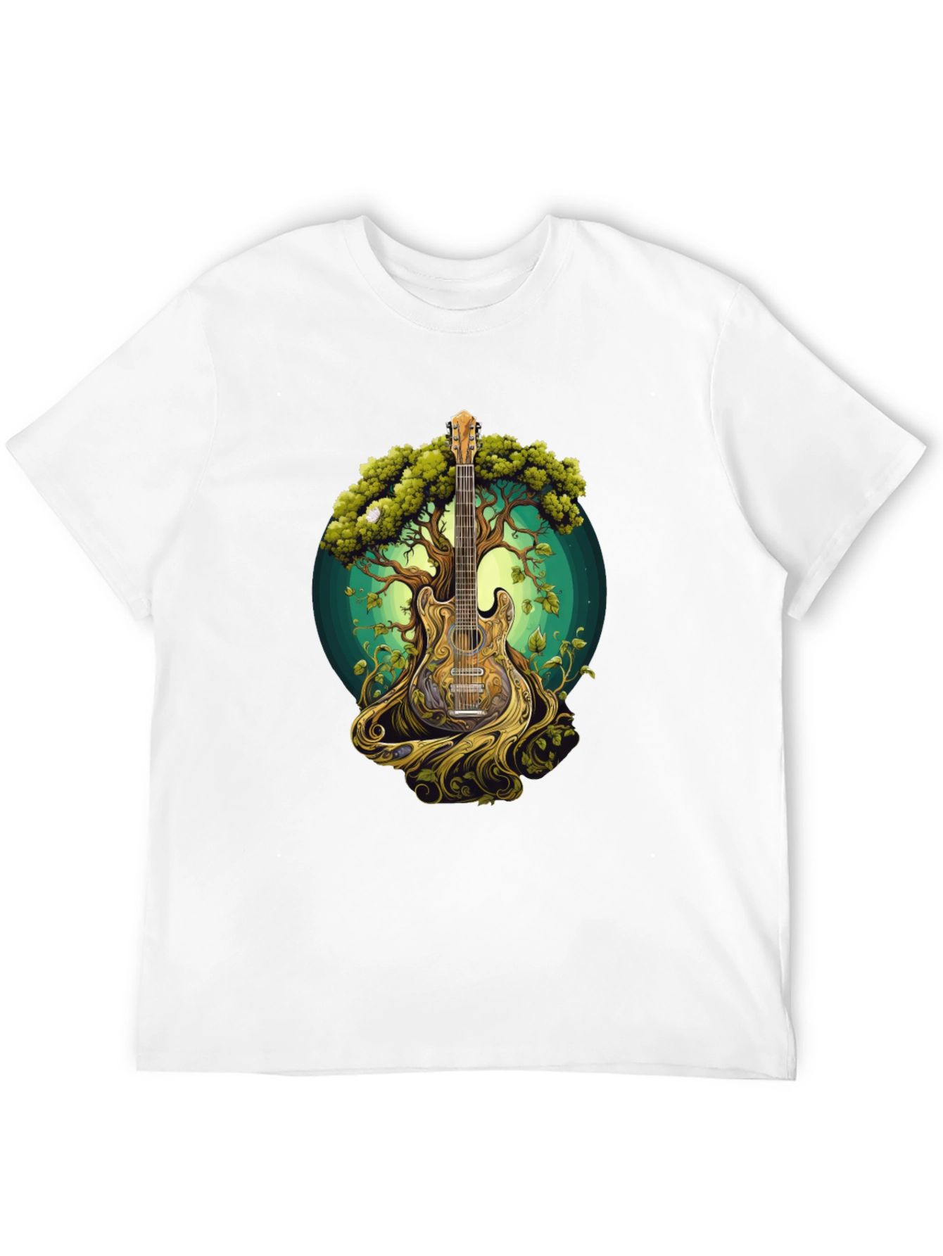 Guitar Tree Graphic Tee - Music & Nature Inspired