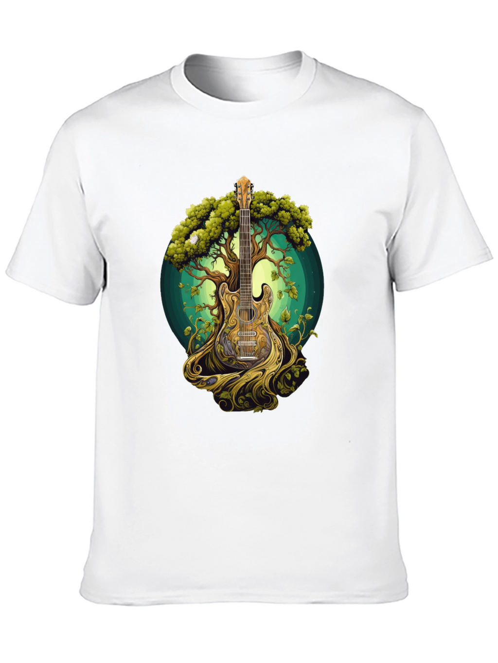 Guitar Tree Graphic Tee - Music & Nature Inspired