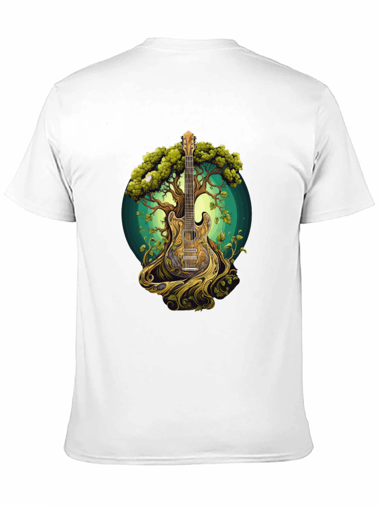 Guitar Tree Graphic Tee - Music & Nature Inspired
