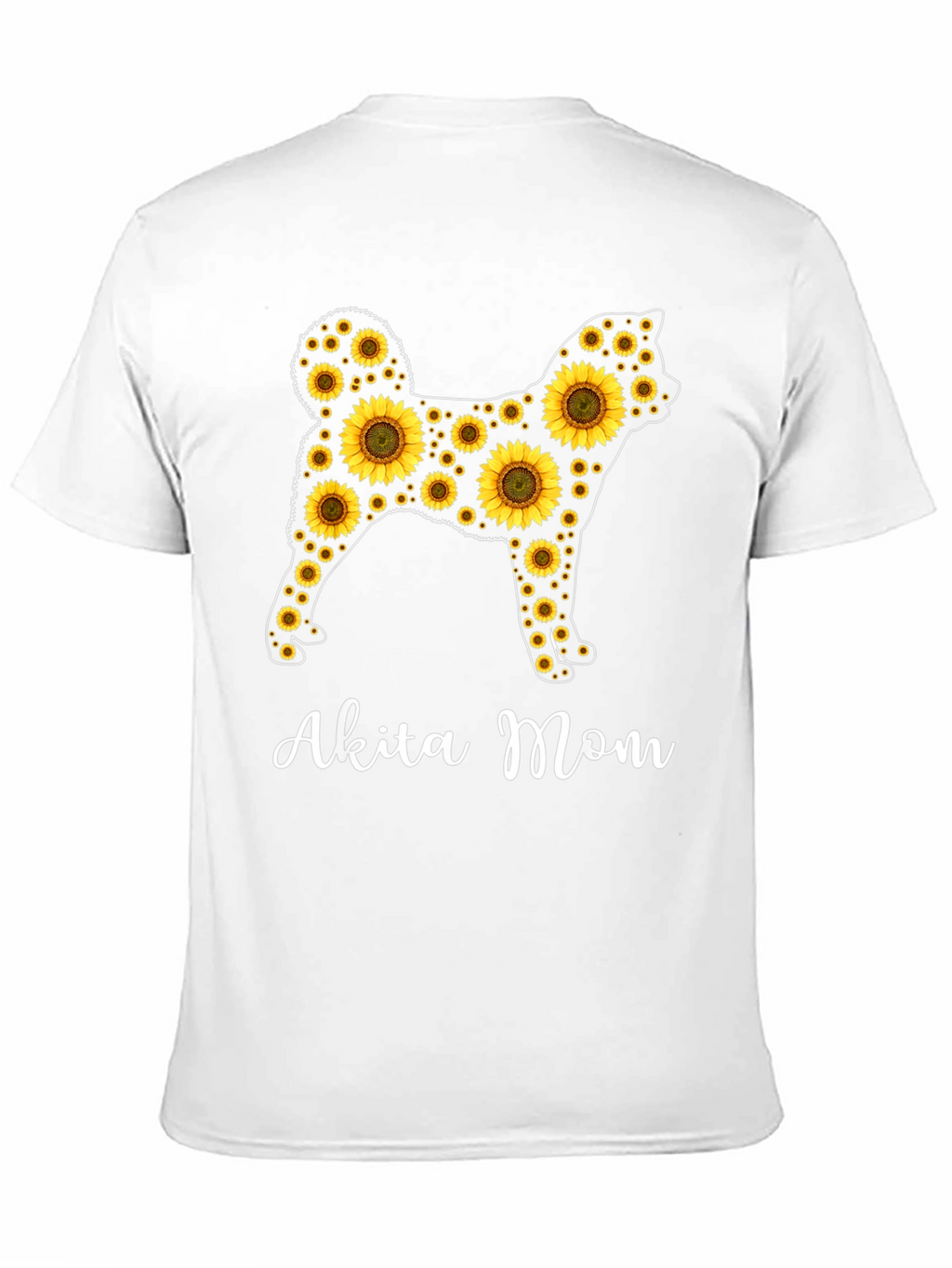 Akita Mom Sunflower Graphic Tee -  Dog Lover Shirt