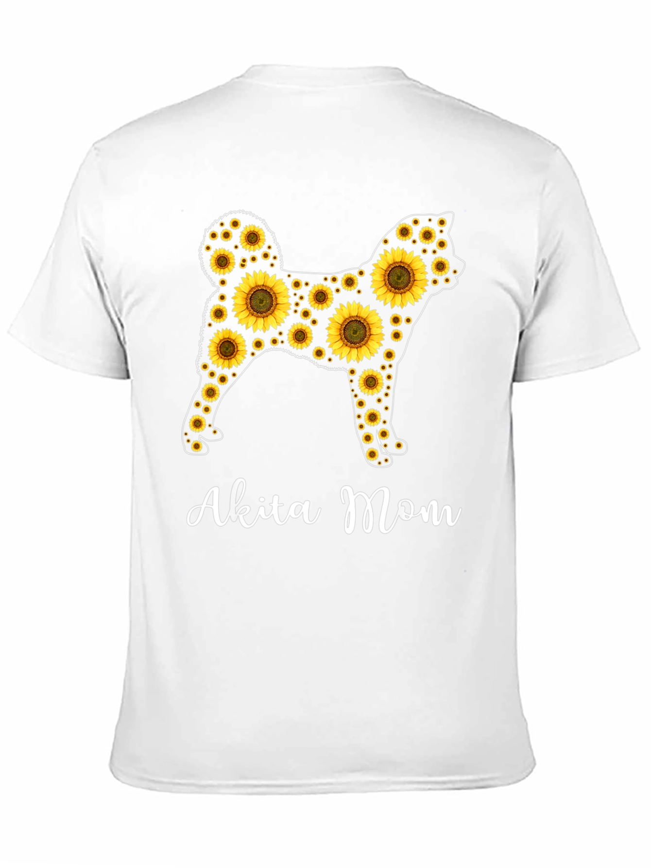 Akita Mom Sunflower Graphic Tee -  Dog Lover Shirt