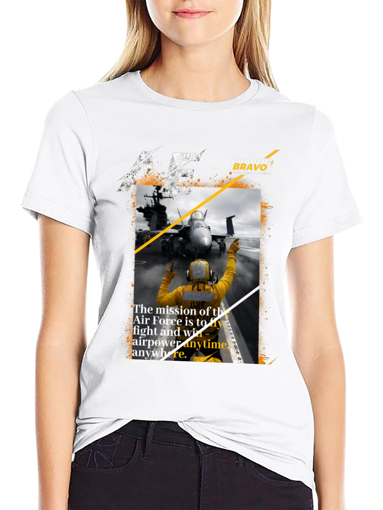 Air Force Mission Black Graphic Tee