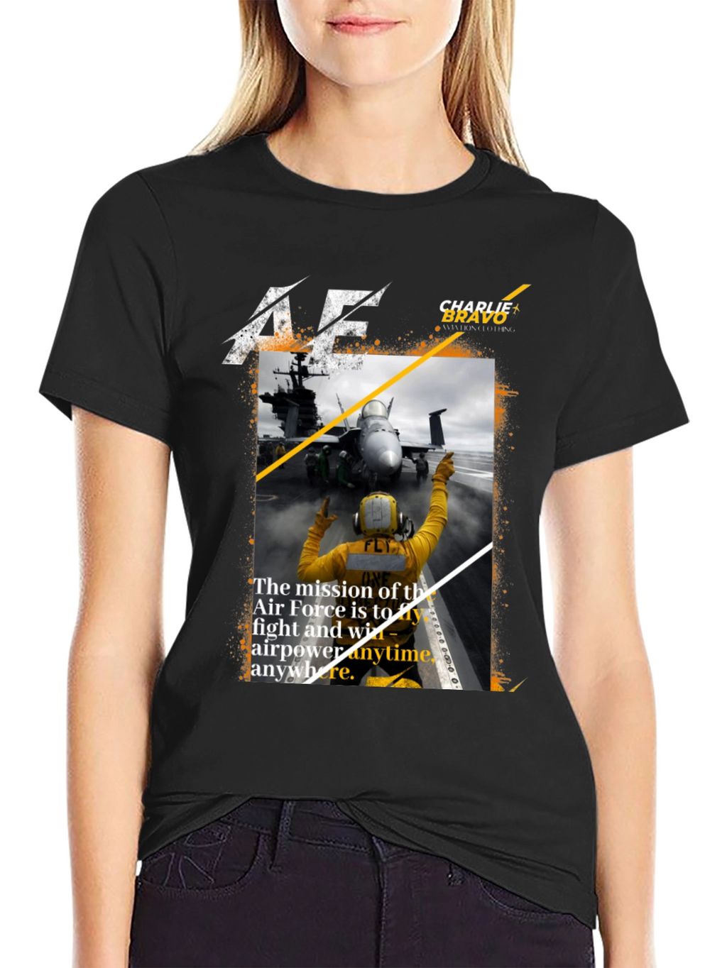 Air Force Mission Black Graphic Tee