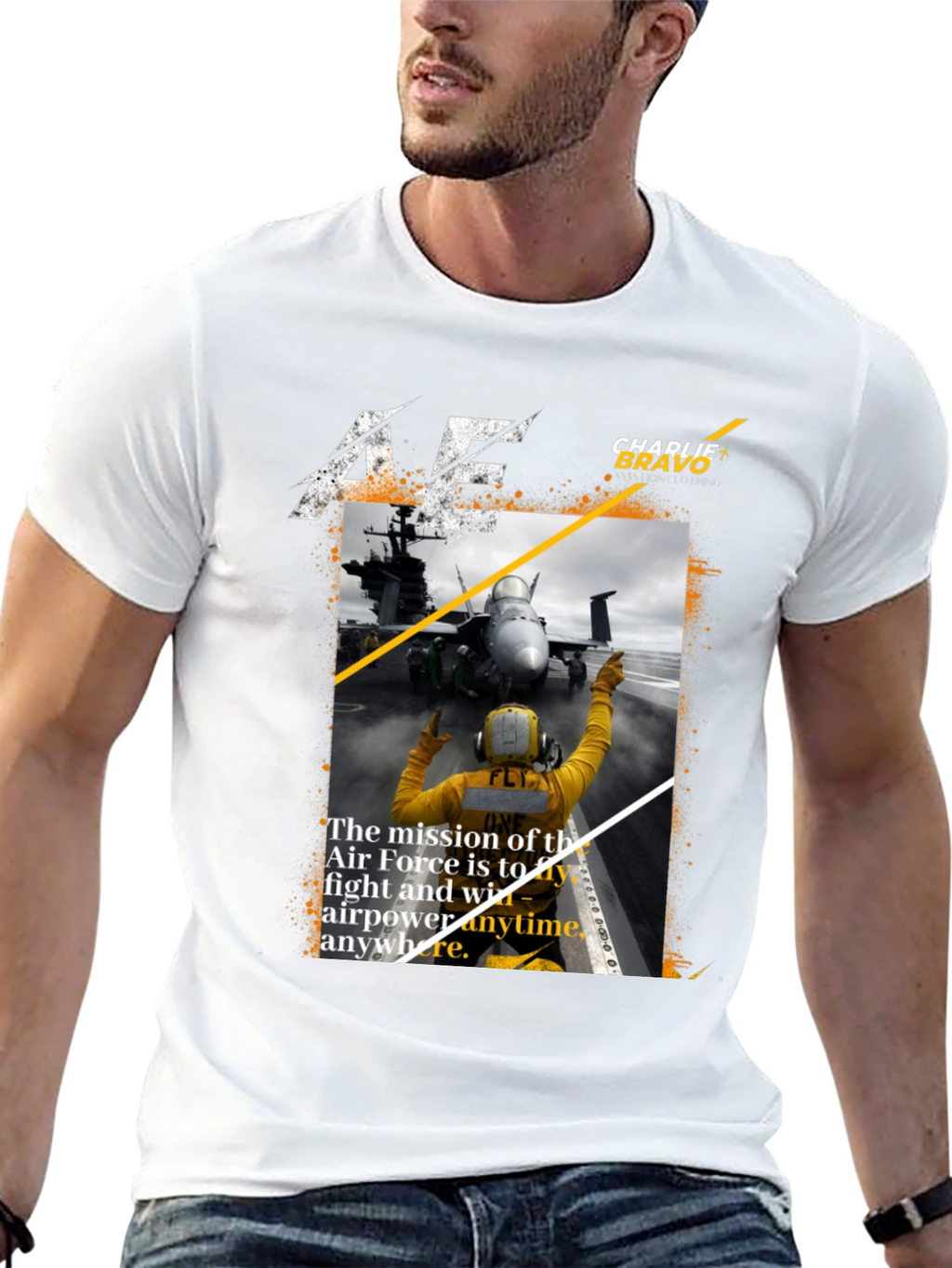 Air Force Mission Black Graphic Tee